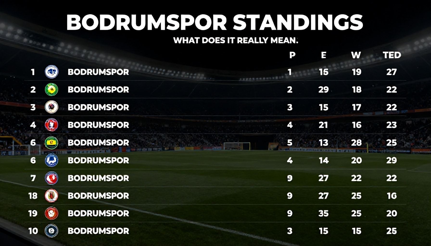 Bodrumspor Puan Durumu: Gerçekten Ne Anlama Geliyor?*