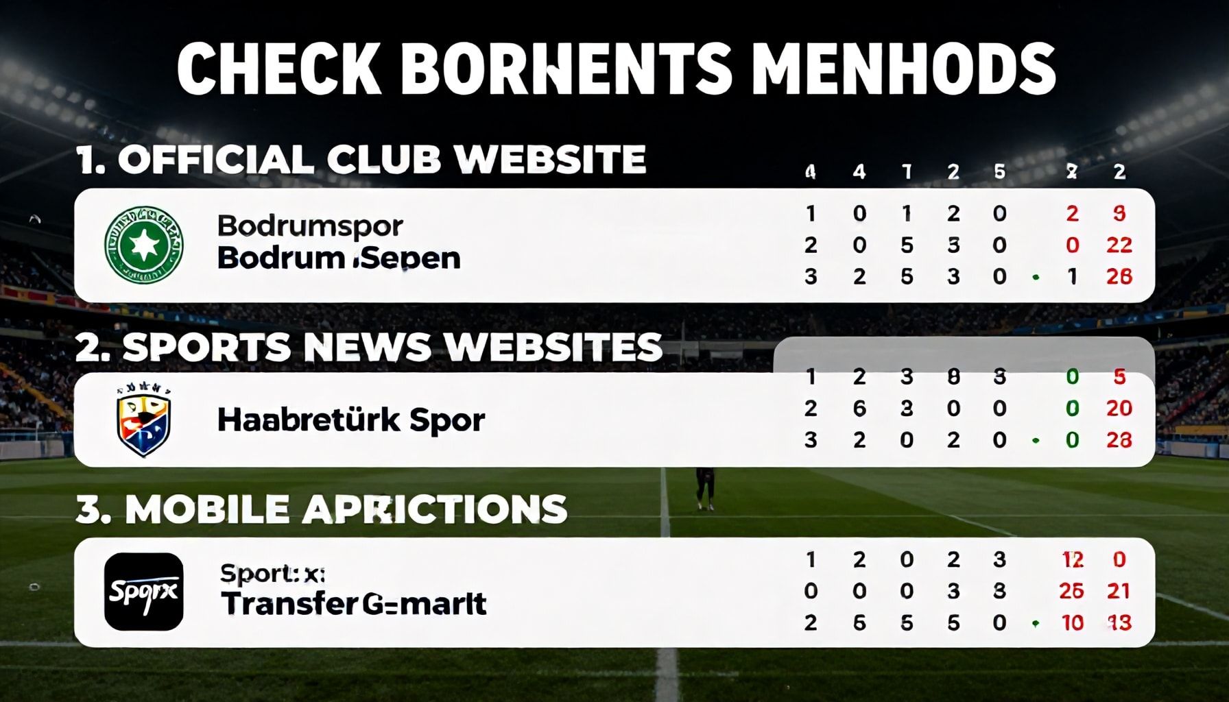 Bodrumspor'un Puan Durumunu Kontrol Etmek İçin 3 En İyi Yöntem*