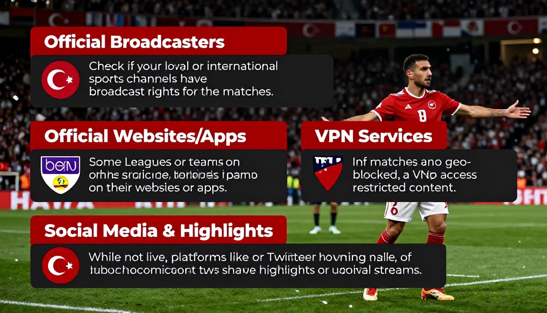 Türkiye maçlarını izlemek için 5 alternatif seçenek*
