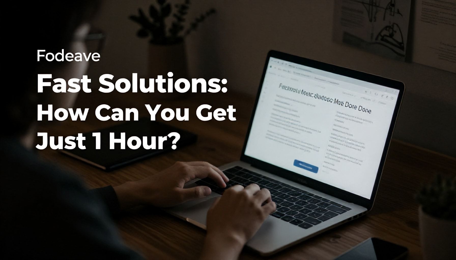 Hızlı Çözümler: Nasıl 1 Saatte Daha Fazla Yapabilirsiniz?*