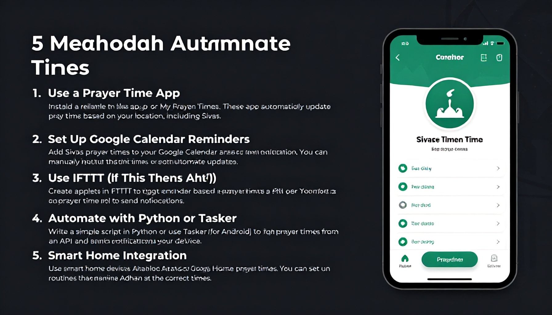 Sivas Namaz Saatlerini Takip Etmeyi Otomatize Et: En Verimli 5 Yöntem*