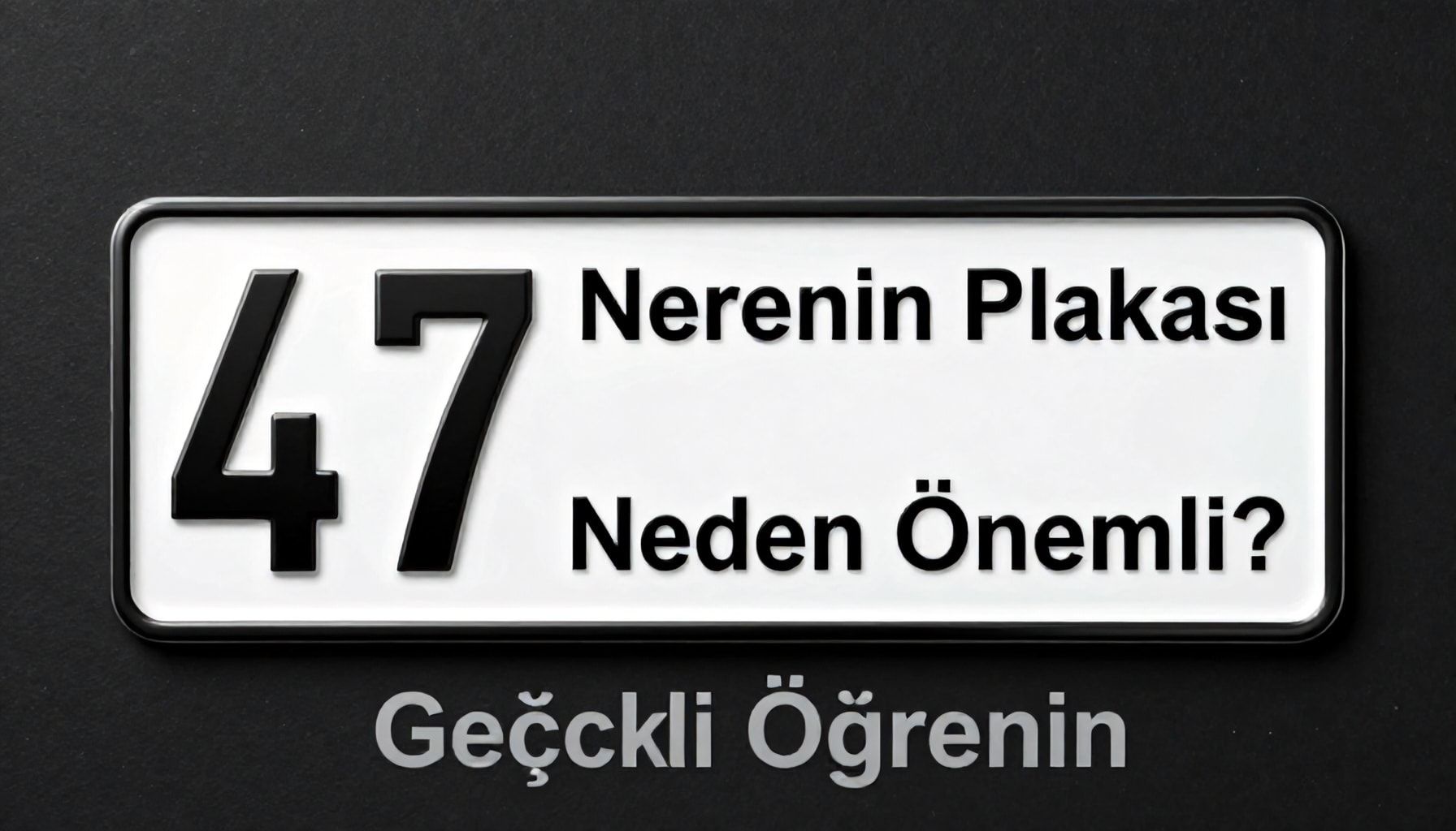 47 Nerenin Plakası Neden Önemli? Gerçekleri Öğrenin"*