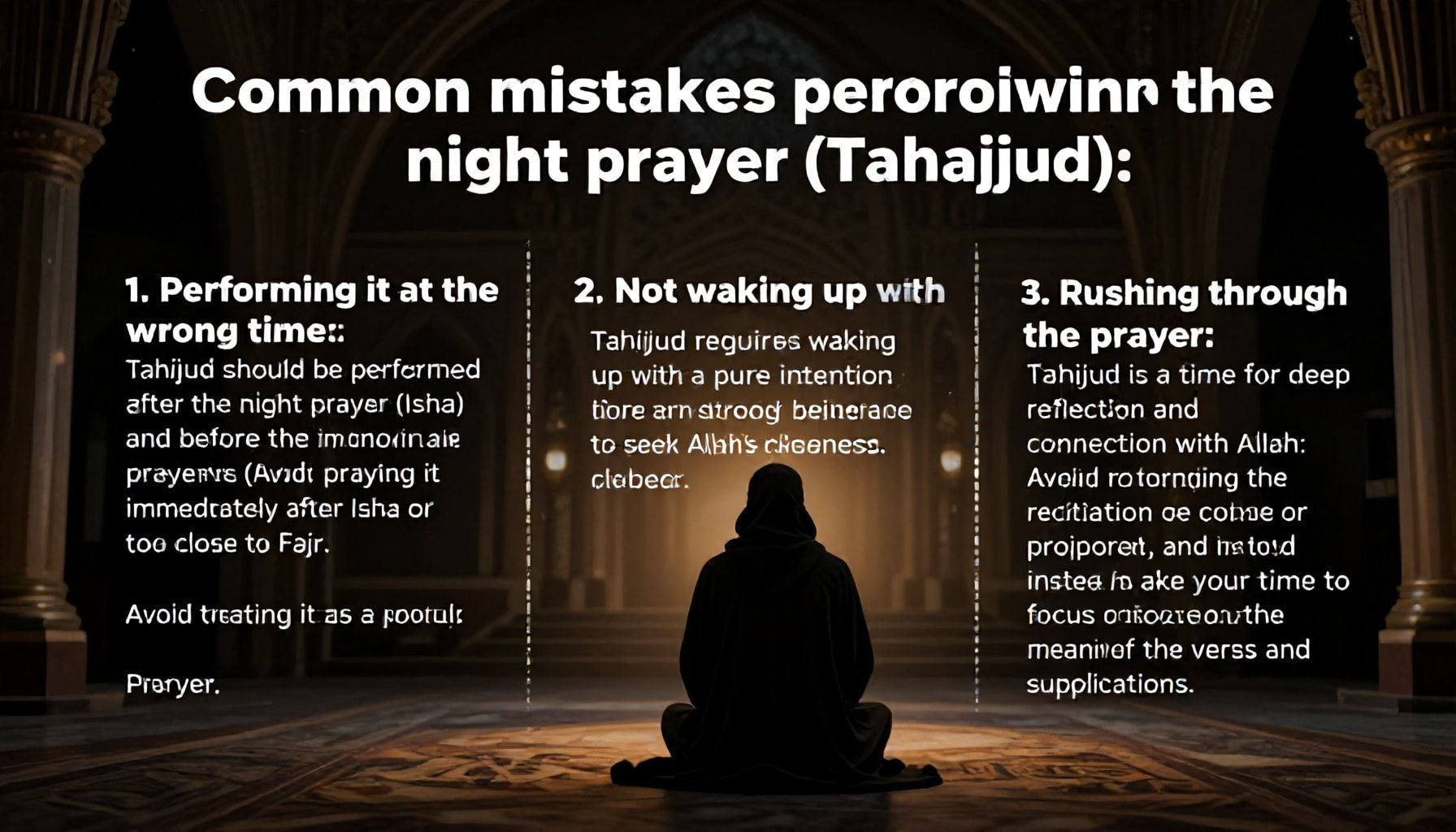 Yatsı Namazını Yanlış Kılmamak İçin 3 Temel Hata*