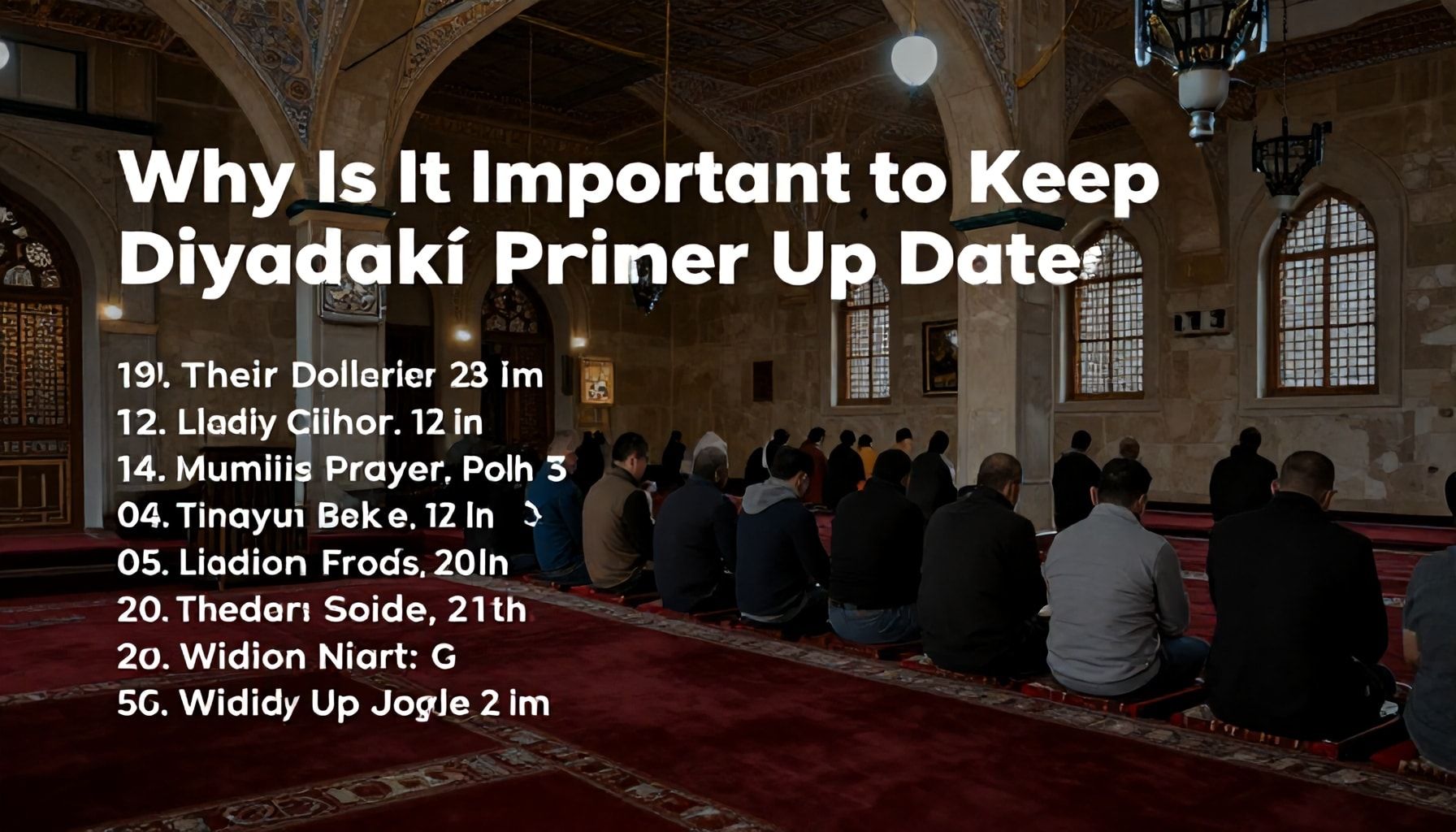 Neden Diyarbakır Ezan Vakitlerini Güncel Tutmak Önemli?*