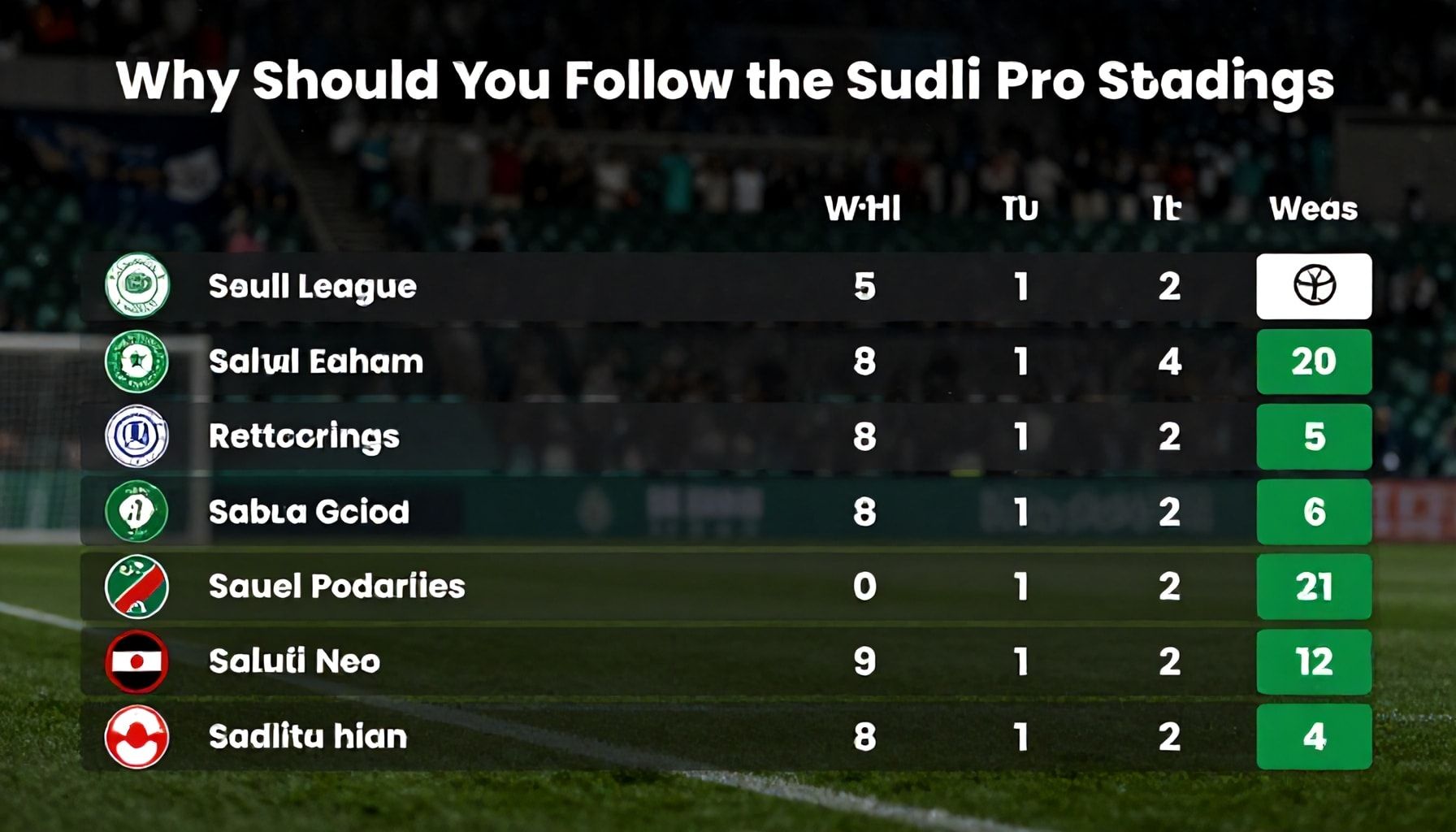 Neden Suudi Arabistan Pro Lig Puan Durumlarını Takip Etmelisiniz?*