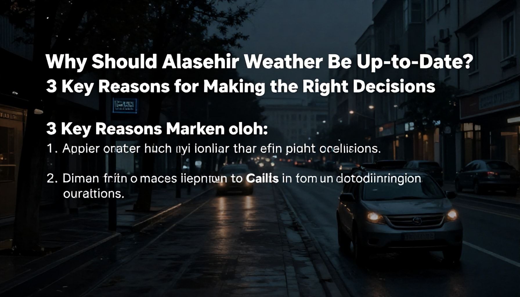 Neden Alasehir Hava Durumu Güncel Olmalı? Doğru Kararlar Vermek İçin 3 Temel Neden*