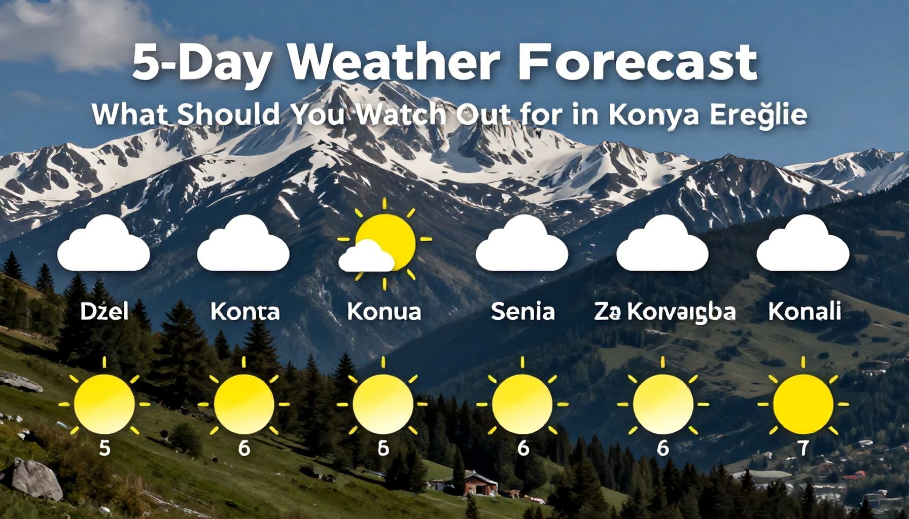 5 Günlük Hava Tahmini: Konya Ereğli'de Nelere Dikkat Etmelisiniz?*