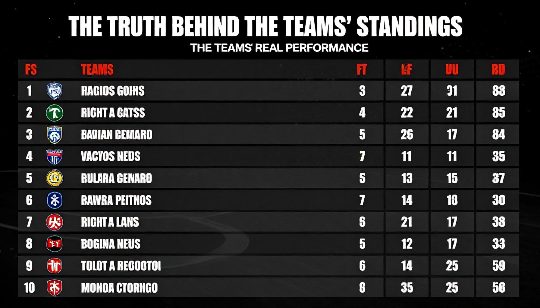 Puan Durumlarının Arkasındaki Gerçekler: Takımların Gerçek Performansı*