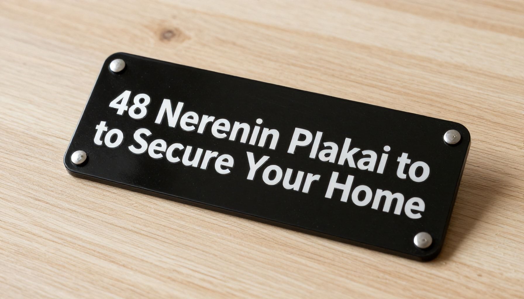 Evinizi Güvenli Kılmak için 5 Neden 48 Nerenin Plakası Kullanmalısınız"*