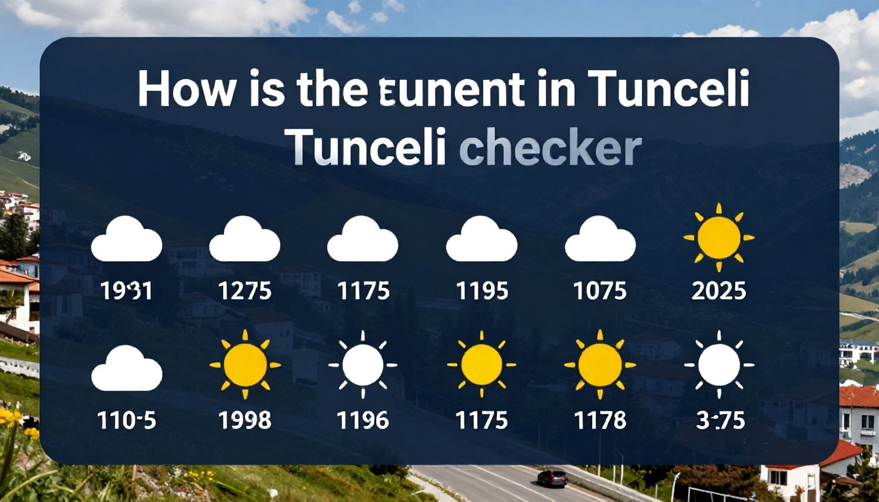 Tunceli'de Güncel Hava Durumu Nasıl Kontrol Edilir?*