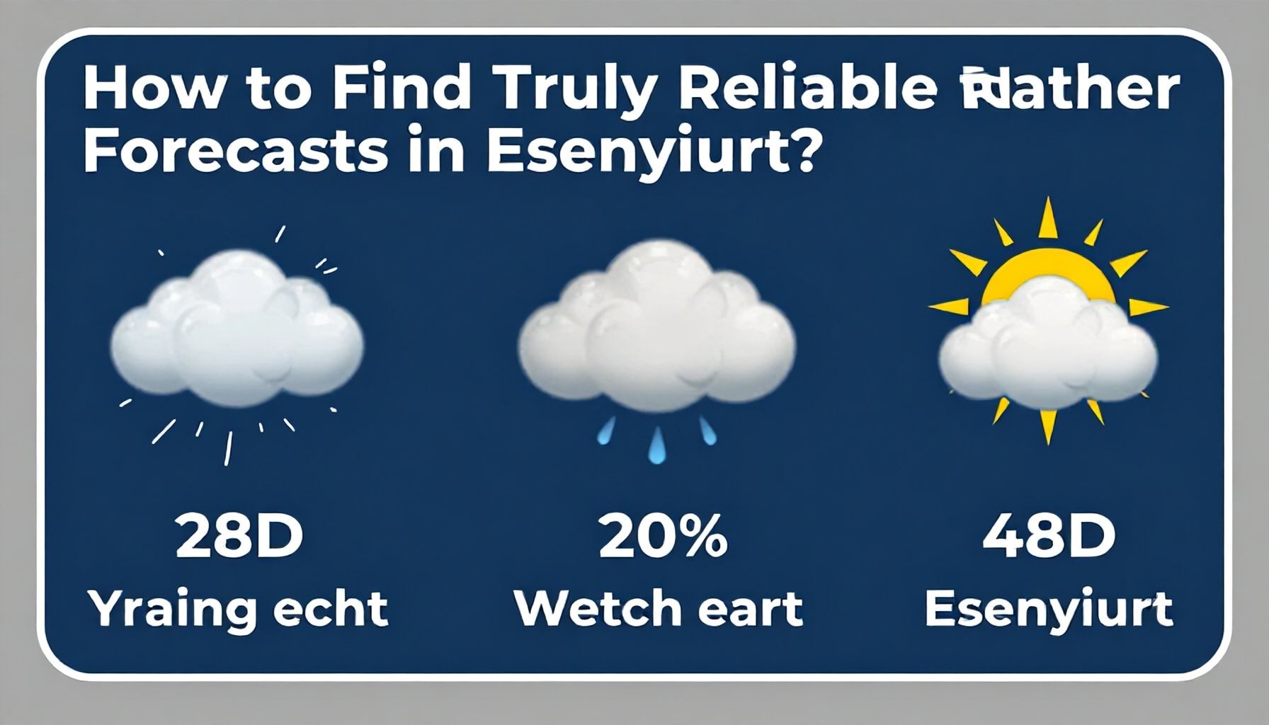 Esenyurt Hava Durumu: Gerçekten Güvenilir Hava Tahminleri Nasıl Bulursunuz?*