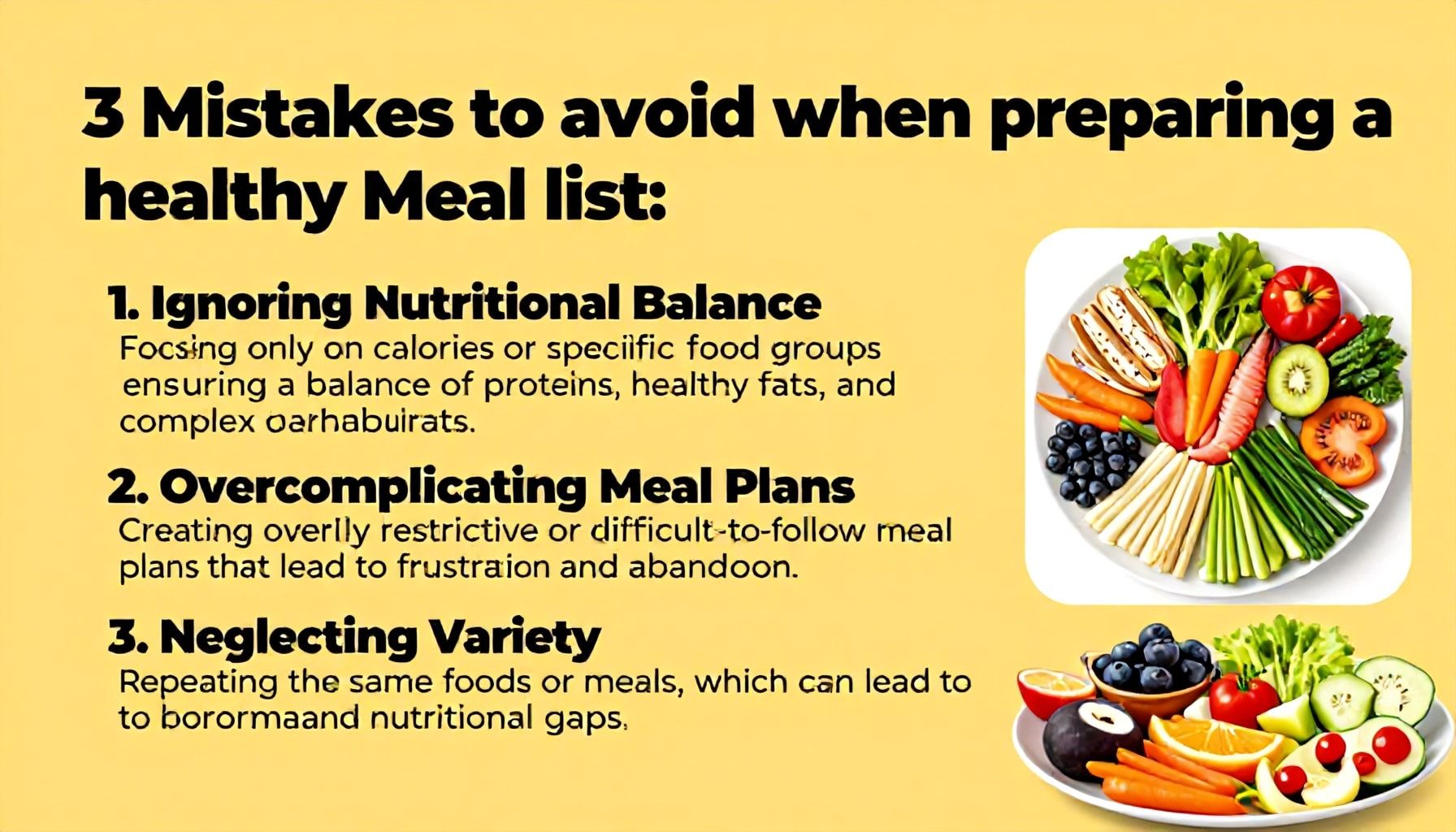 Sağlıklı Yemek Listesi Hazırlamada Yapılacak 3 Hata*