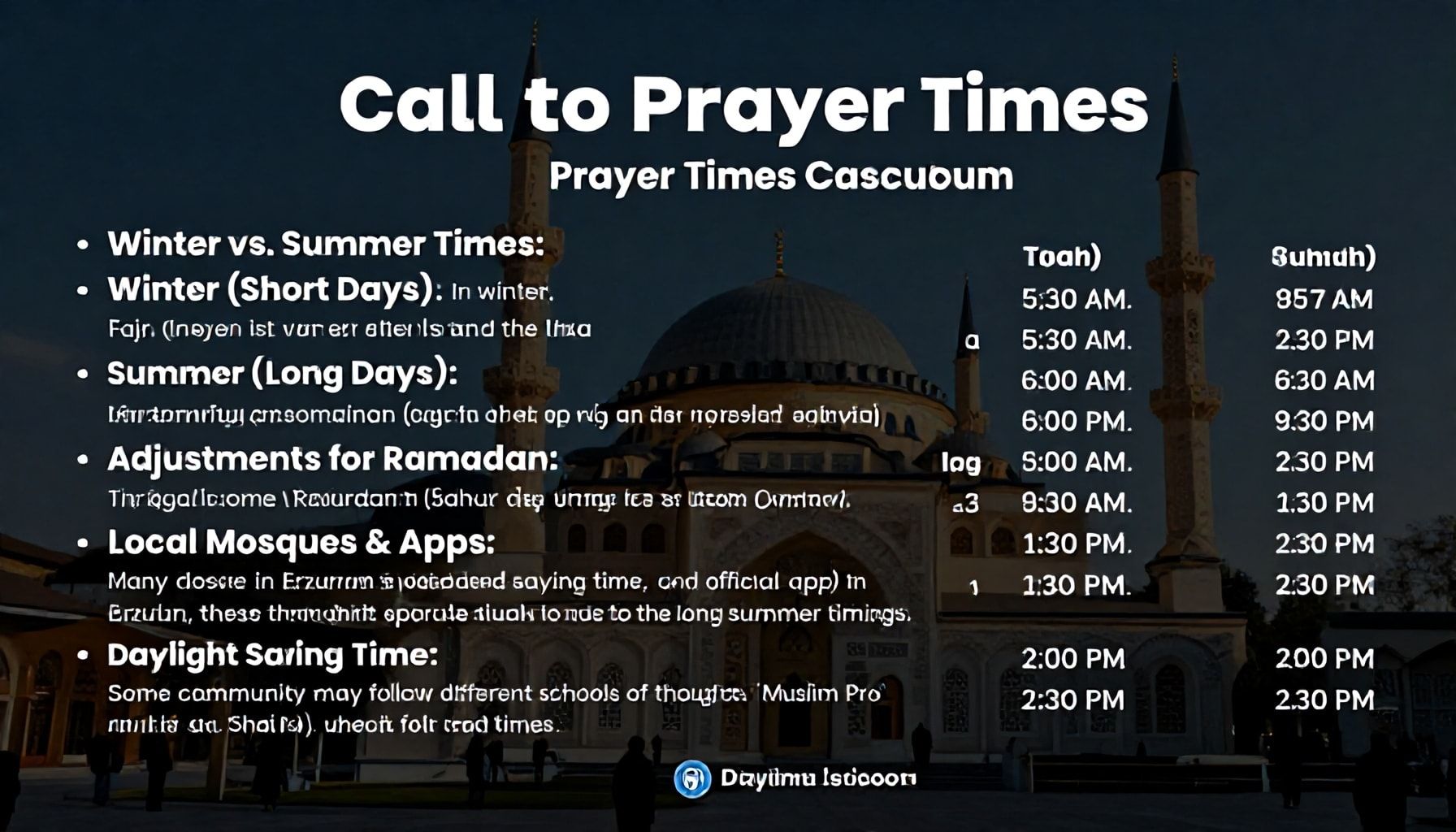 Erzurum Ezan Vakti Hakkında Bilmeniz Gereken Gerçekler*