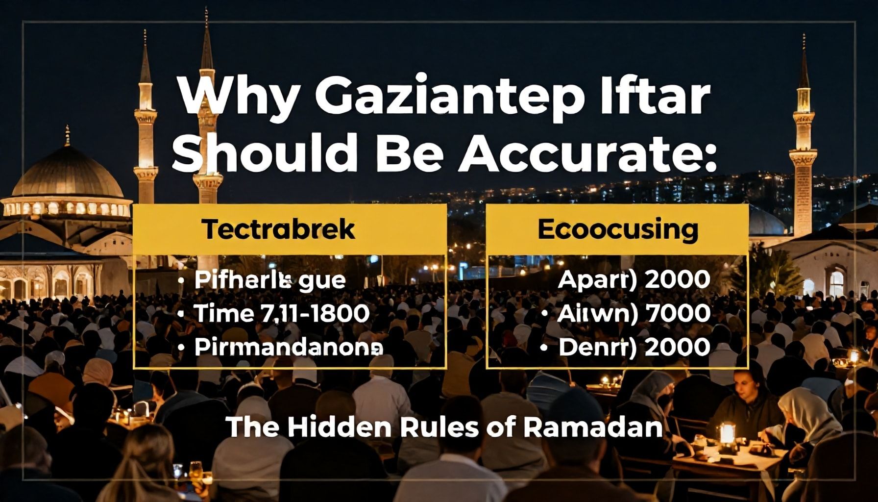 Neden Gaziantep İftar Vakti Doğru Olmalı? Ramazan’ın Gizli Kuralları*