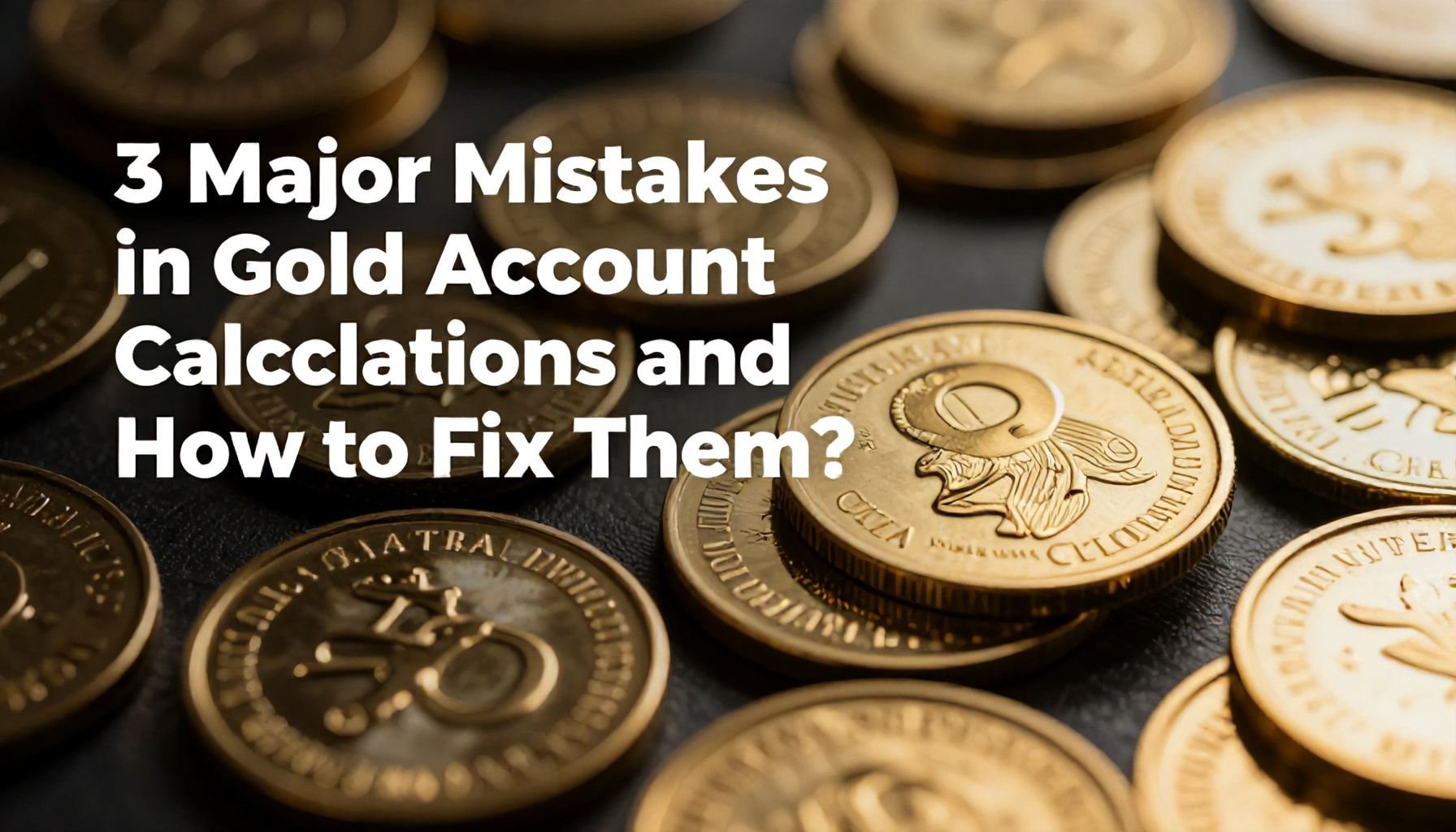 Tam Altın Hesaplamasında Yapılan 3 Büyük Hata ve Nasıl Onarırsınız?*