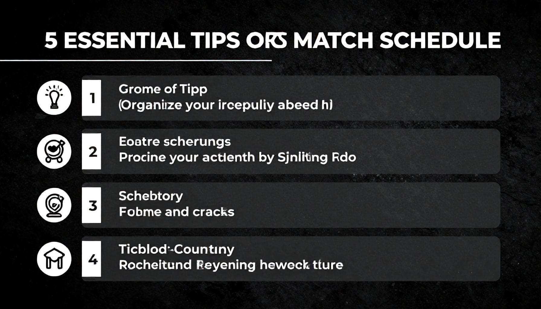 Maç planınızı düzenlemek için 5 hayati ipucu*