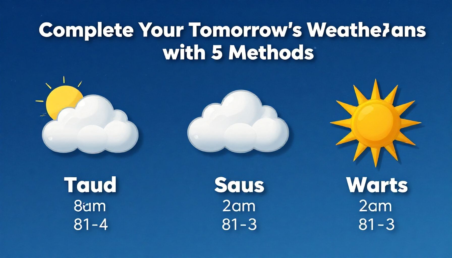 5 Yöntemle Yarınki Hava Durumu Planlarınızı Tamamlayın*