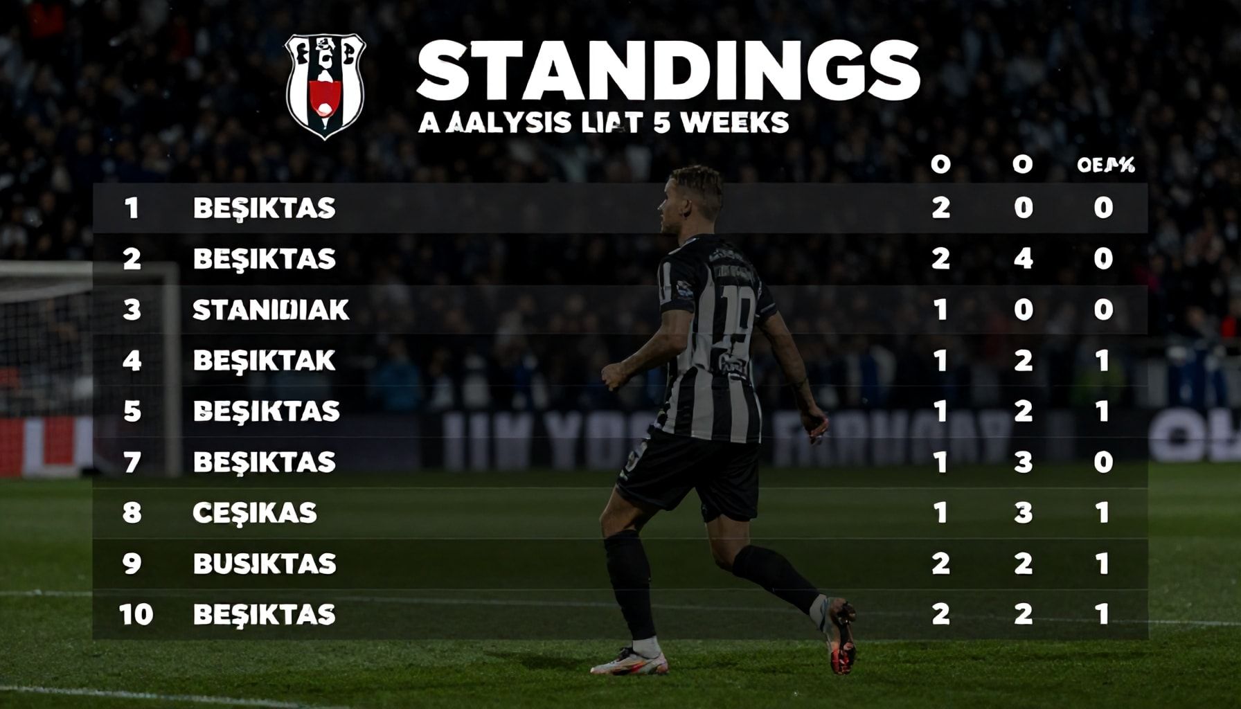 Beşiktaş'ın Puan Durumu: Son 5 Hafta Analizi ve Gelecek Tahminleri*