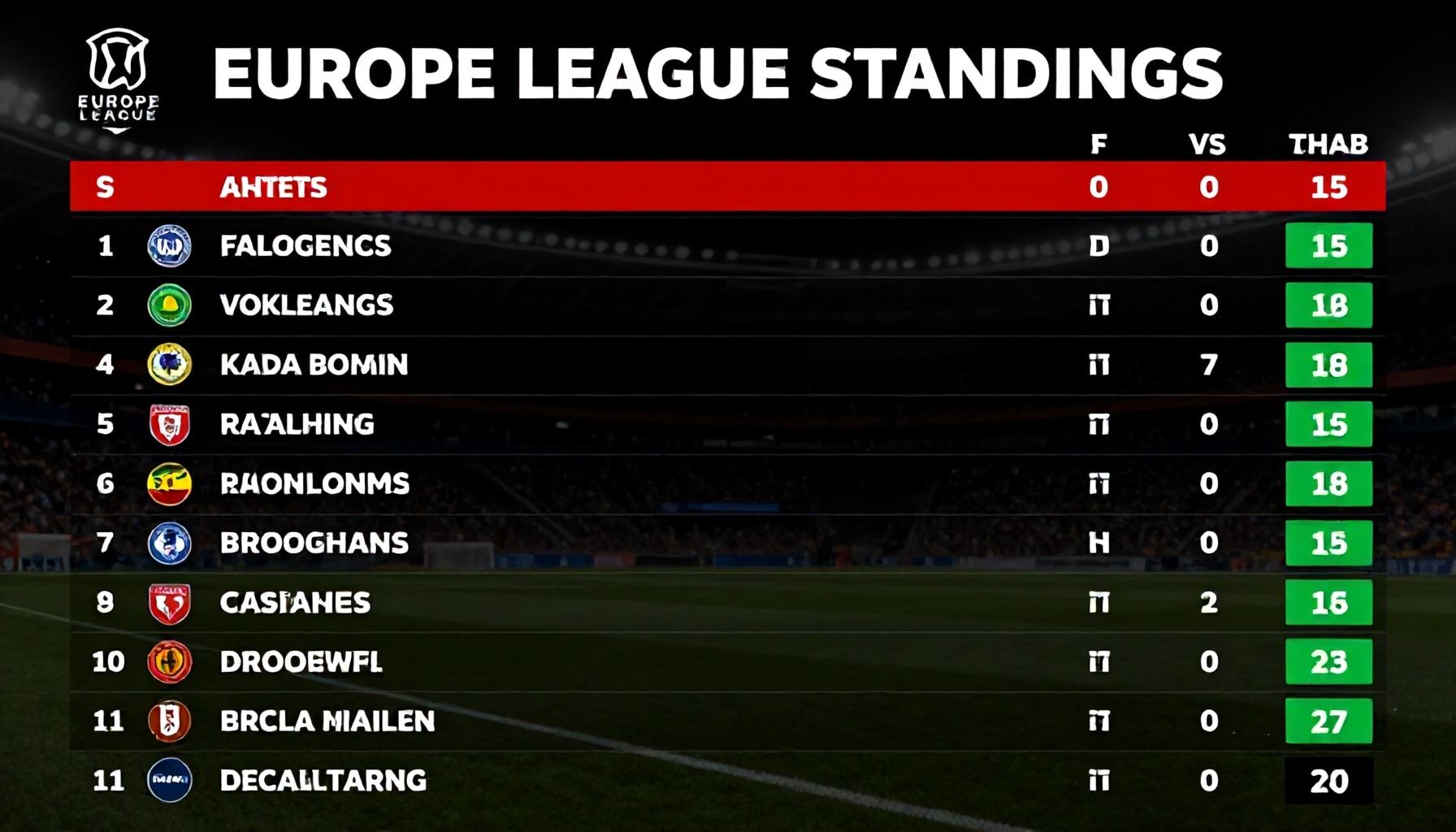 Avrupa Ligi Puan Durumları: Takımların Şampiyonluk Yolu Arasında Gizli Gerçekler*