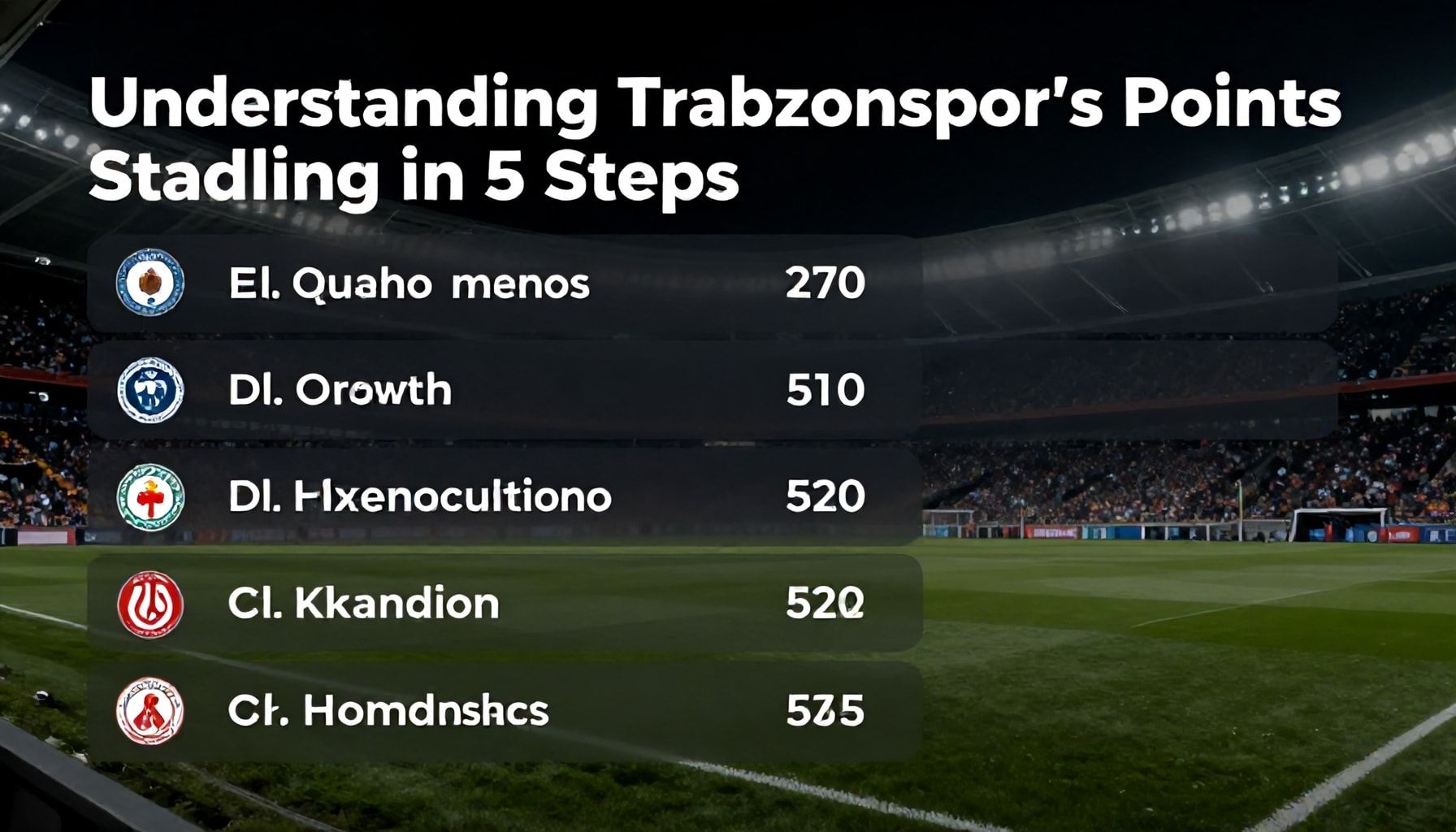 5 Adımda Trabzonspor'un Puan Durumunu Anlamak*