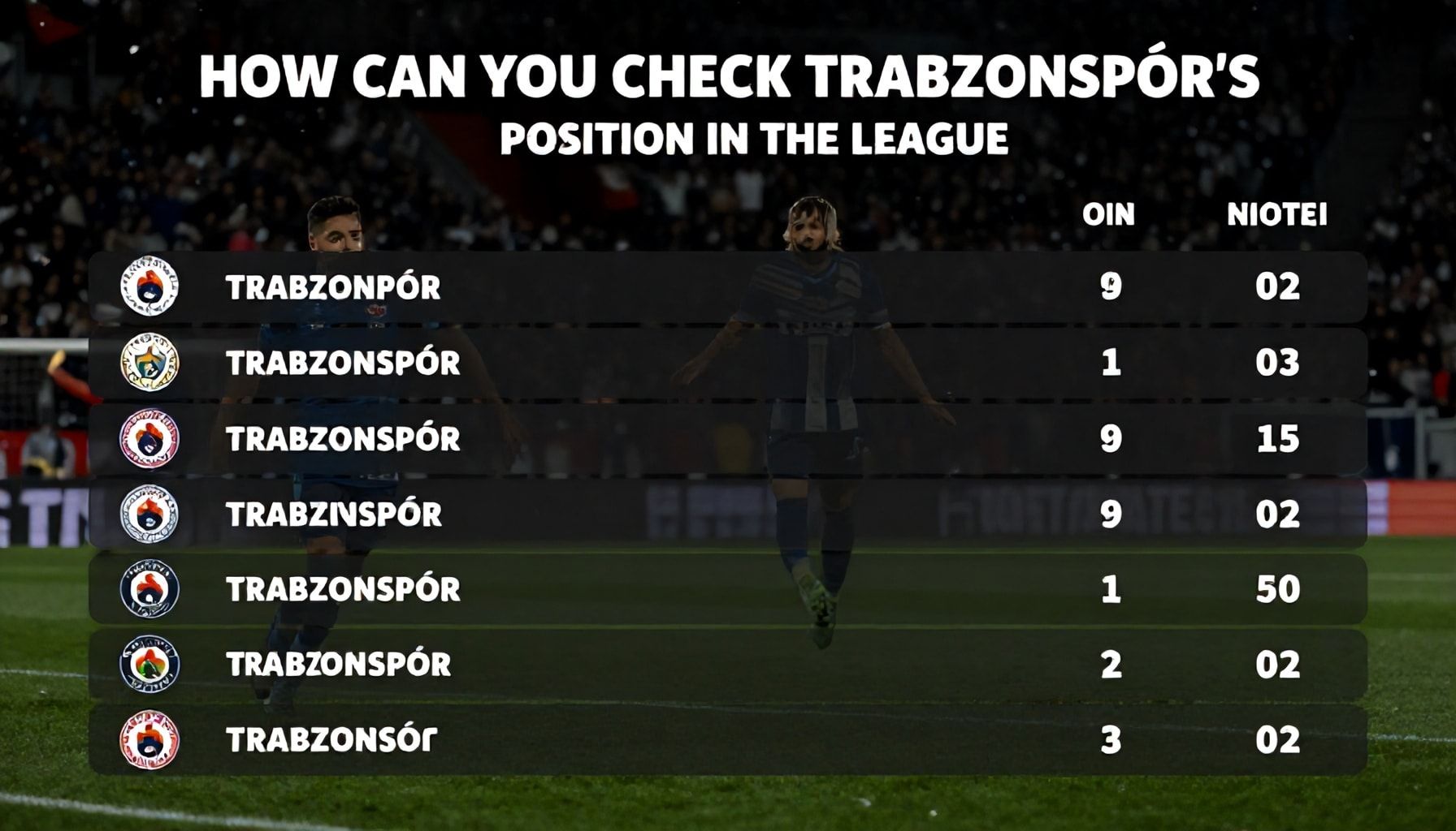 Trabzonspor'un Ligdeki Konumunu Nasıl Kontrol Edersiniz?*