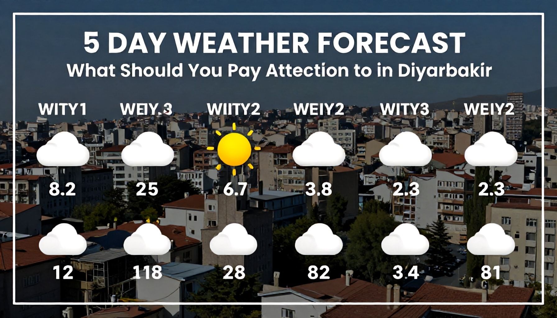 5 Günlük Hava Tahmini: Diyarbakır'da Nelere Dikkat Etmelisiniz?*