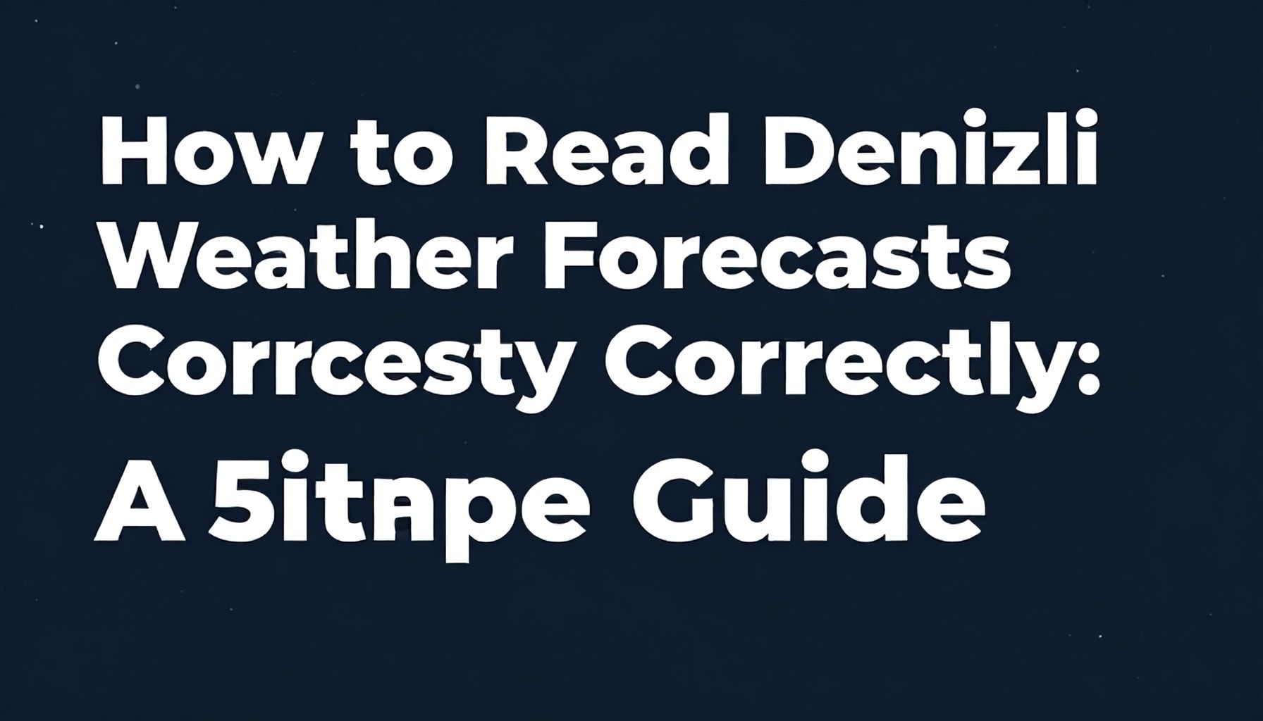 Denizli Hava Durumu Tahminlerini Doğru Okumak: 5 Adımda Kolay Rehber*