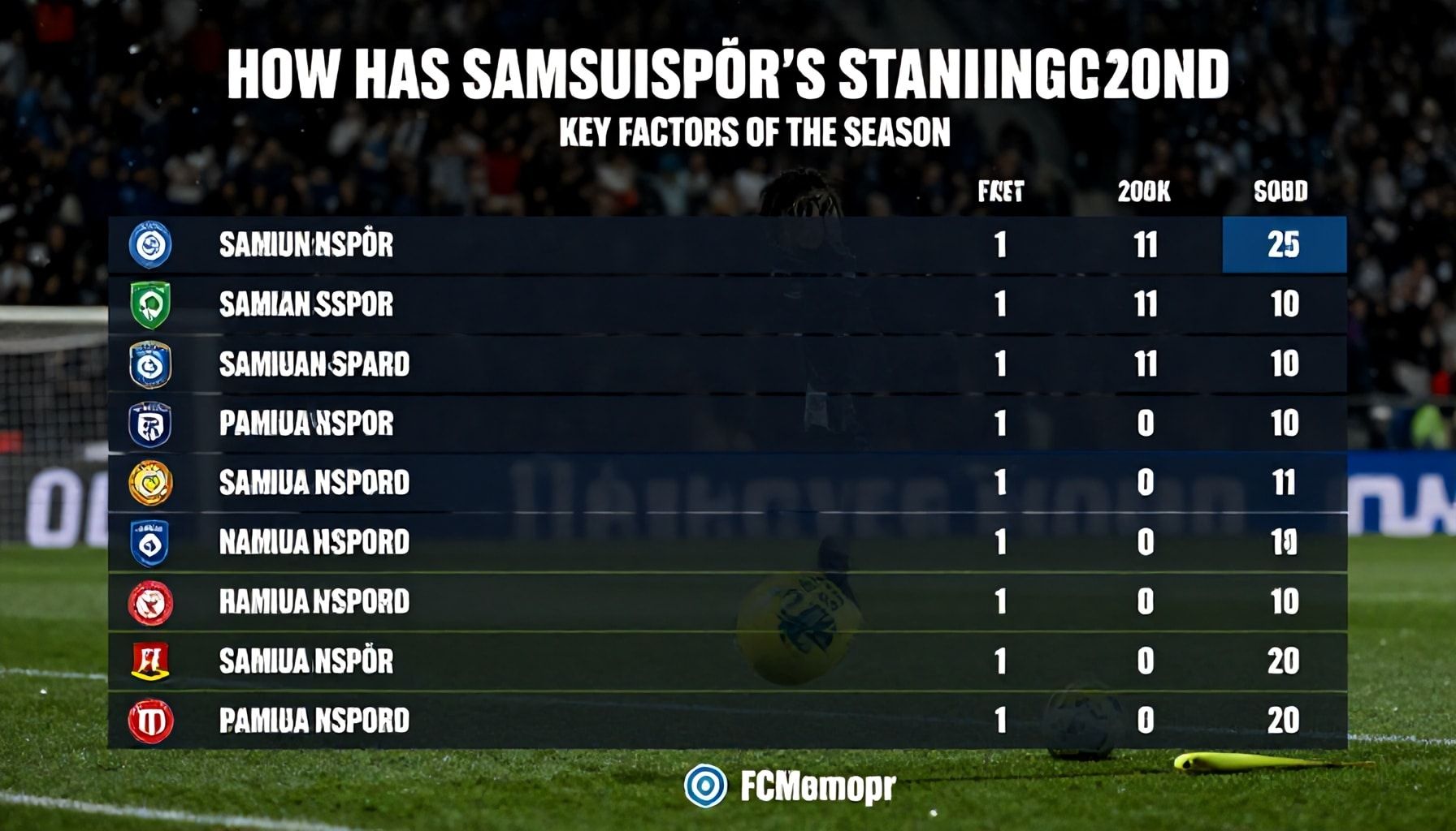 Samsunspor'un Puan Durumu Nasıl Değişti? Sezonun Ana Etkenleri*