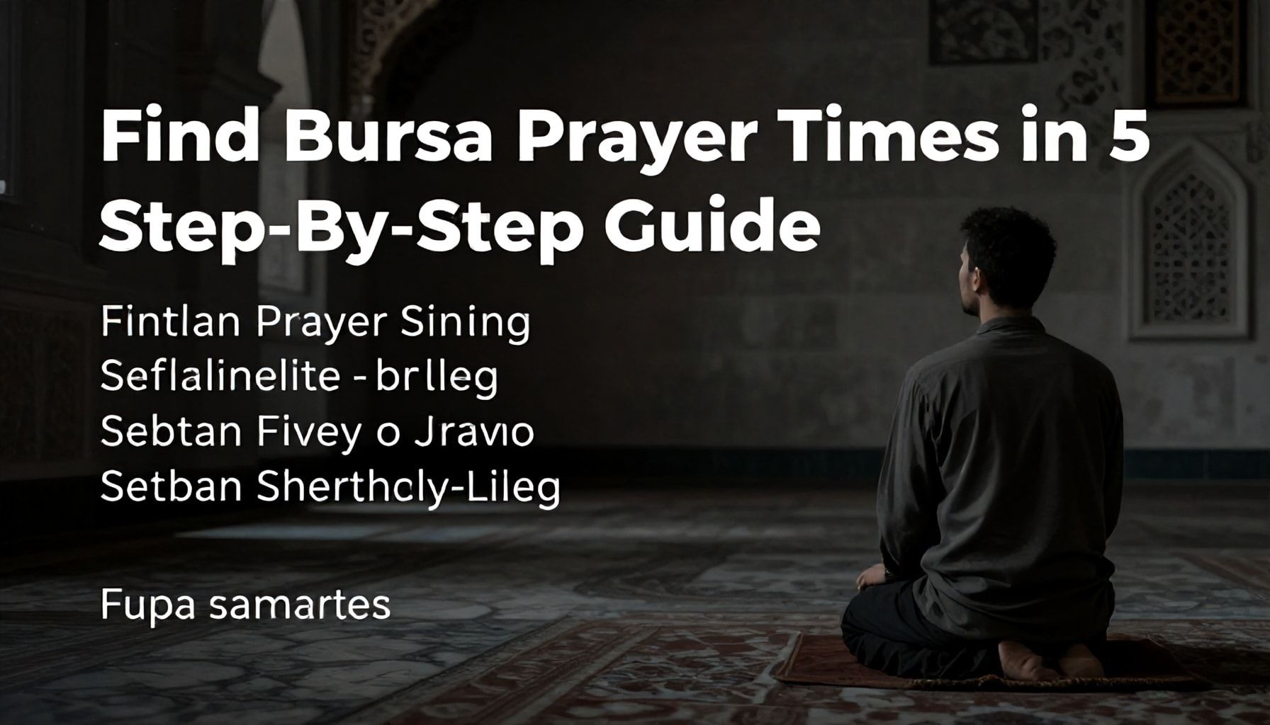 Bursa Namaz Vakitlerini 5 Dakikada Bulun: Adım Adım Rehber*