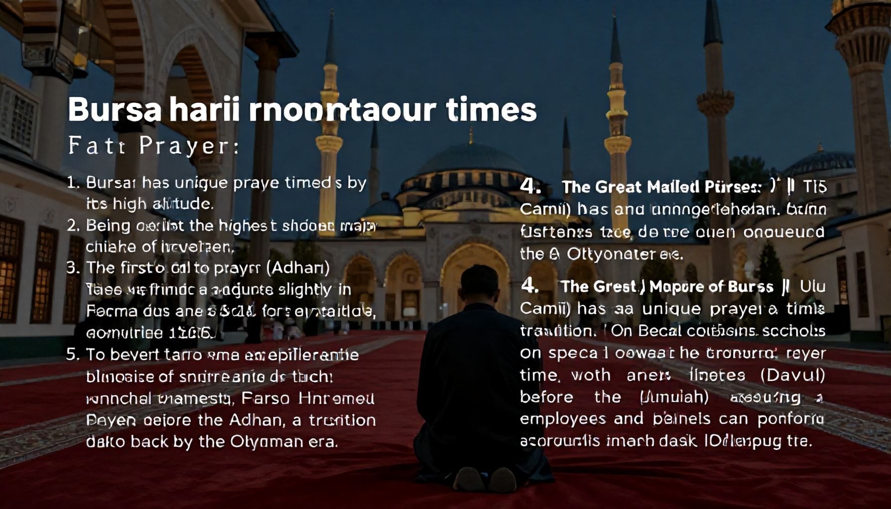 Bursa Namaz Vakitleri Hakkında Bilmediğiniz 5 Gerçek*