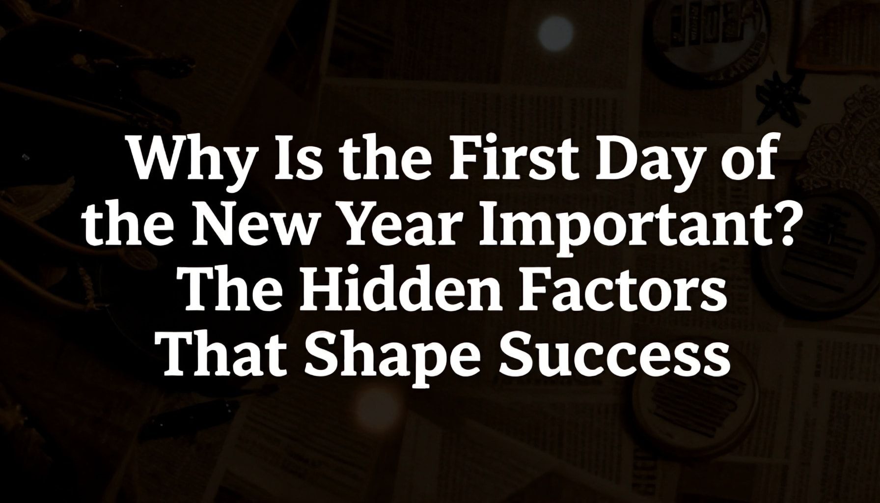 Neden Yeni Yılın İlk Günü Önemli? Başarıyı Şekillendiren Gizli Faktörler*