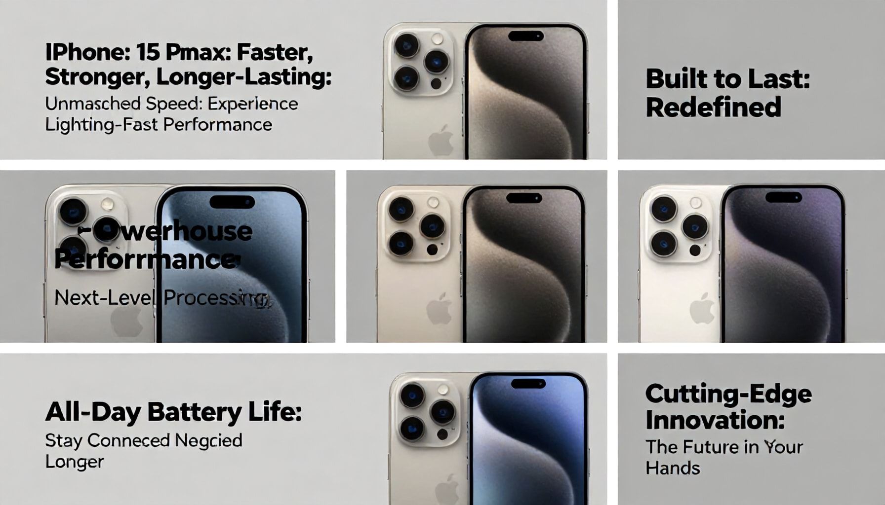 iPhone 15 Pro Max: Daha Hızlı, Daha Güçlü, Daha Uzun Ömürlü" için 5 Alt Başlık Önerisi*