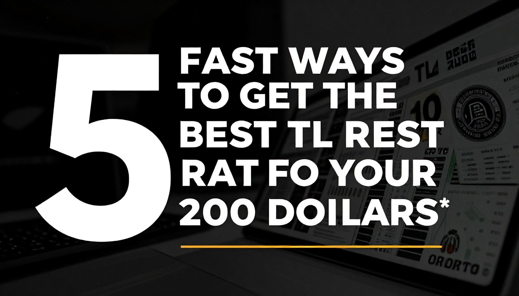 5 Fast Ways to Get the Best TL Rate for Your 200 Dollars*