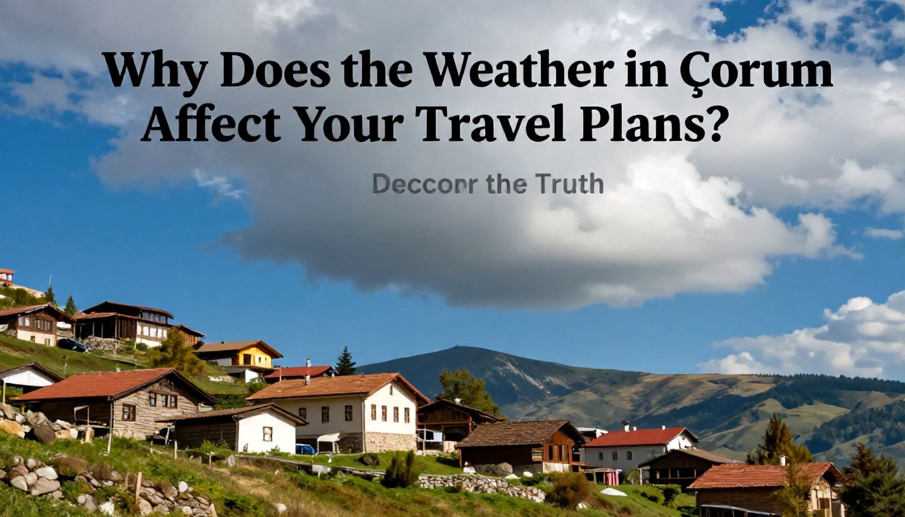 Neden Çorum'un Hava Durumu Planlarınızı Etkiler? Gerçekleri Keşfedin"*