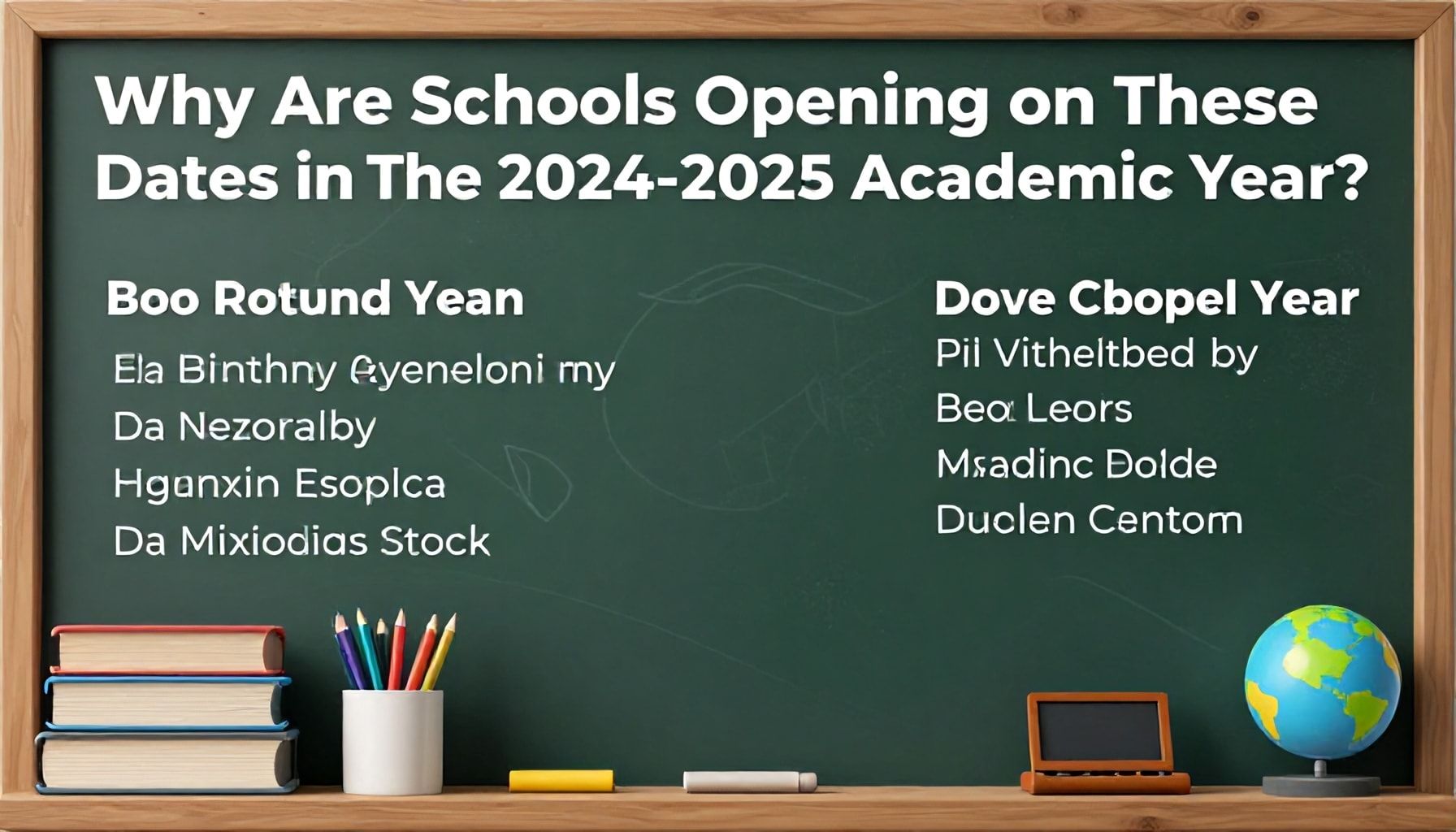 Neden Okullar 2024-2025 Eğitim Yılında Bu Tarihlerde Açılıyor?*