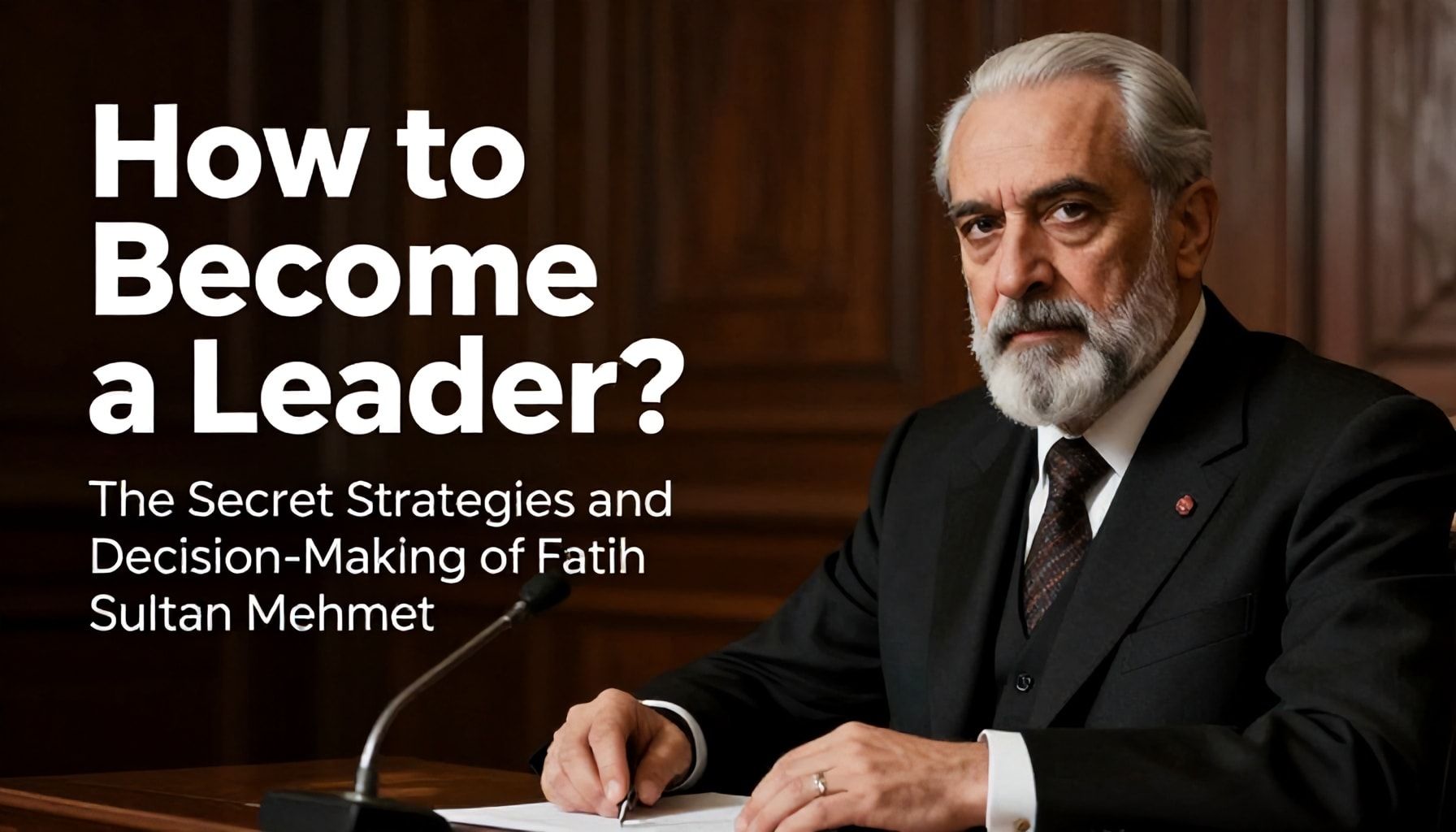 Nasıl Bir Lider Olunur? Fatih Sultan Mehmet'in Stratejik Düşünce ve Karar Vermenin Gizli Sırları*