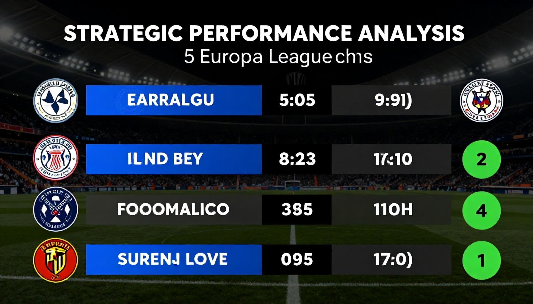 5 Avrupa Ligi maçları için stratejik performans analiz yöntemleri*