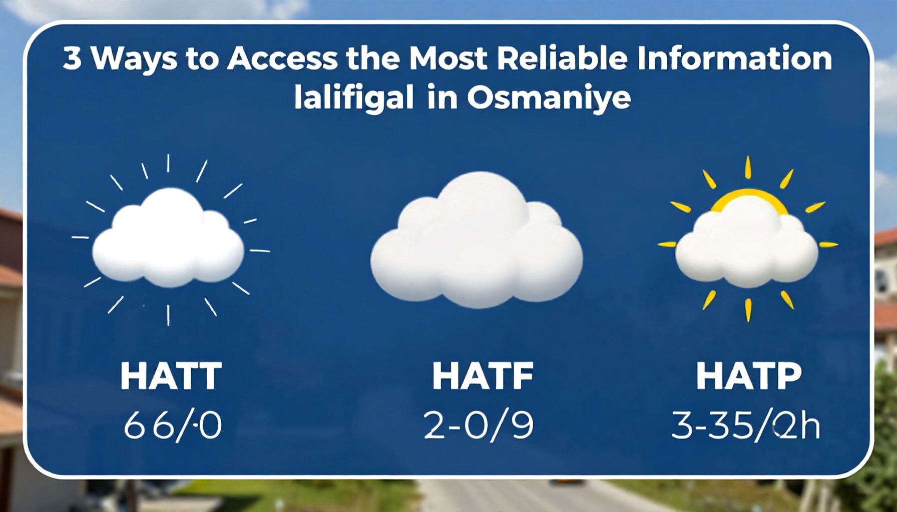 3 Yöntemle Osmaniye’de En Güvenilir Hava Durumu Bilgisine Ulaşın*