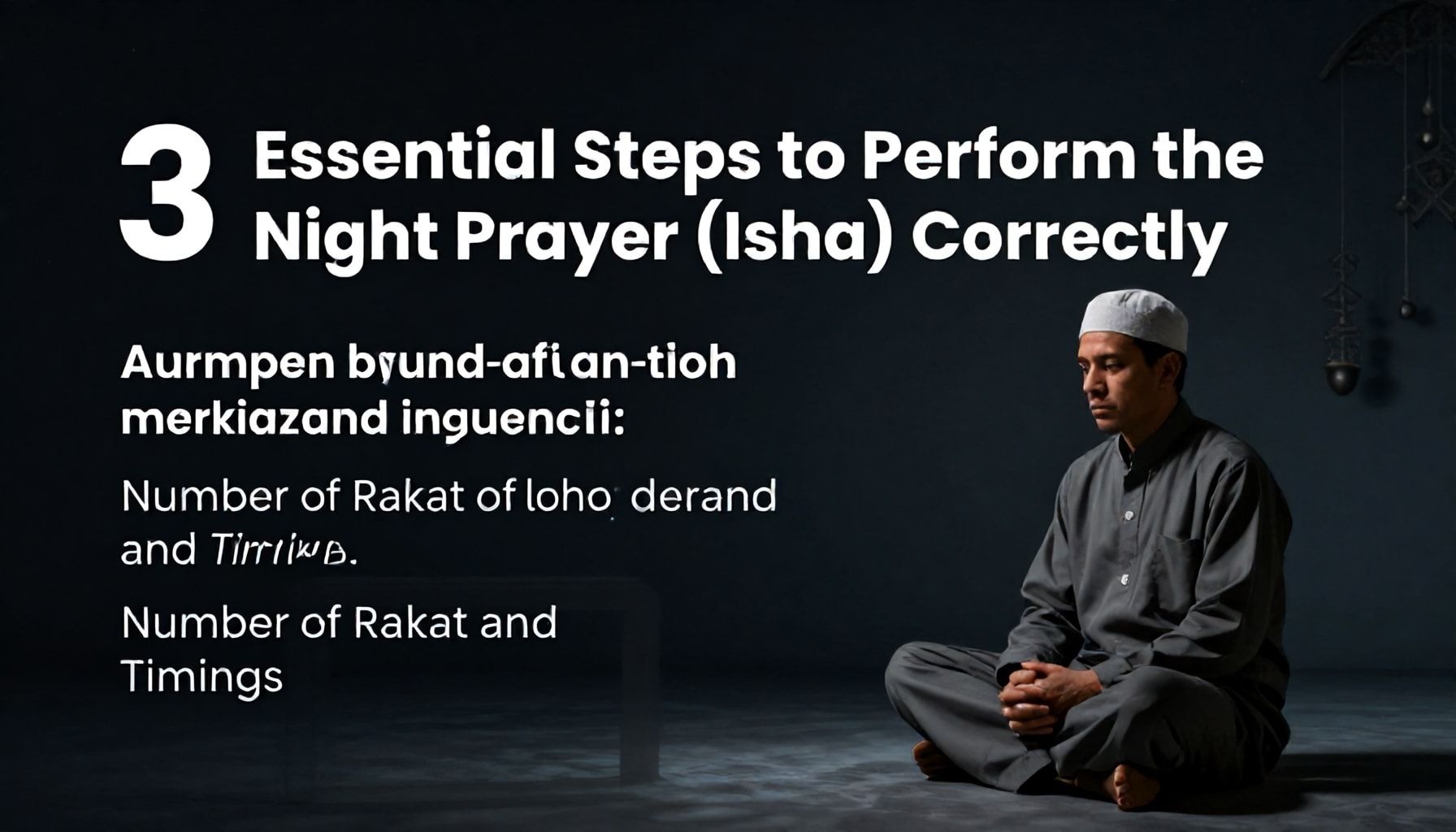 Yatsı Namazını Doğru Kılmak İçin 3 Temel Adım: Rakat Sayısı ve Vakitleri*