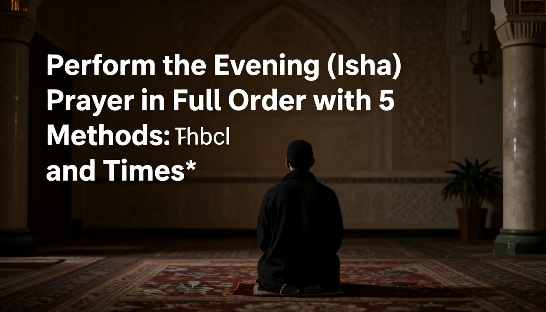 5 Yolu ile Yatsı Namazını Tam Sıralı Kılın: Rakat Sayısı ve Vakitleri*