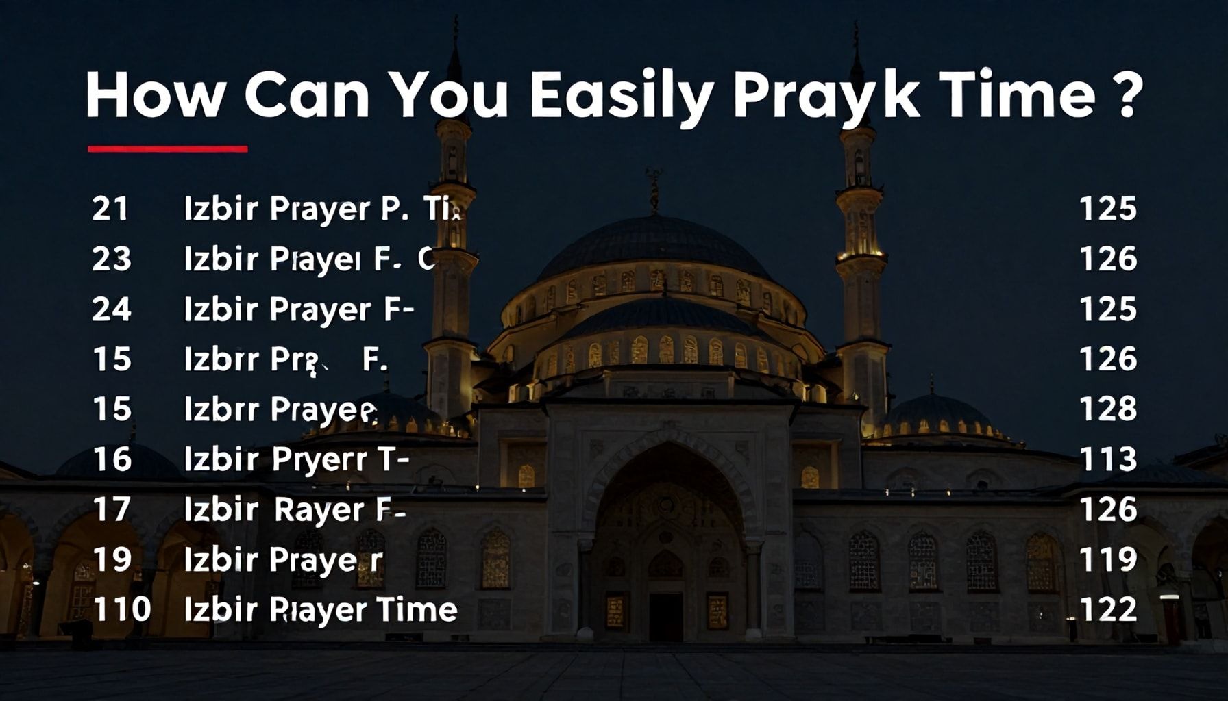 İzmir Namaz Vakitlerini Nasıl Kolayca Takip Edersiniz?*