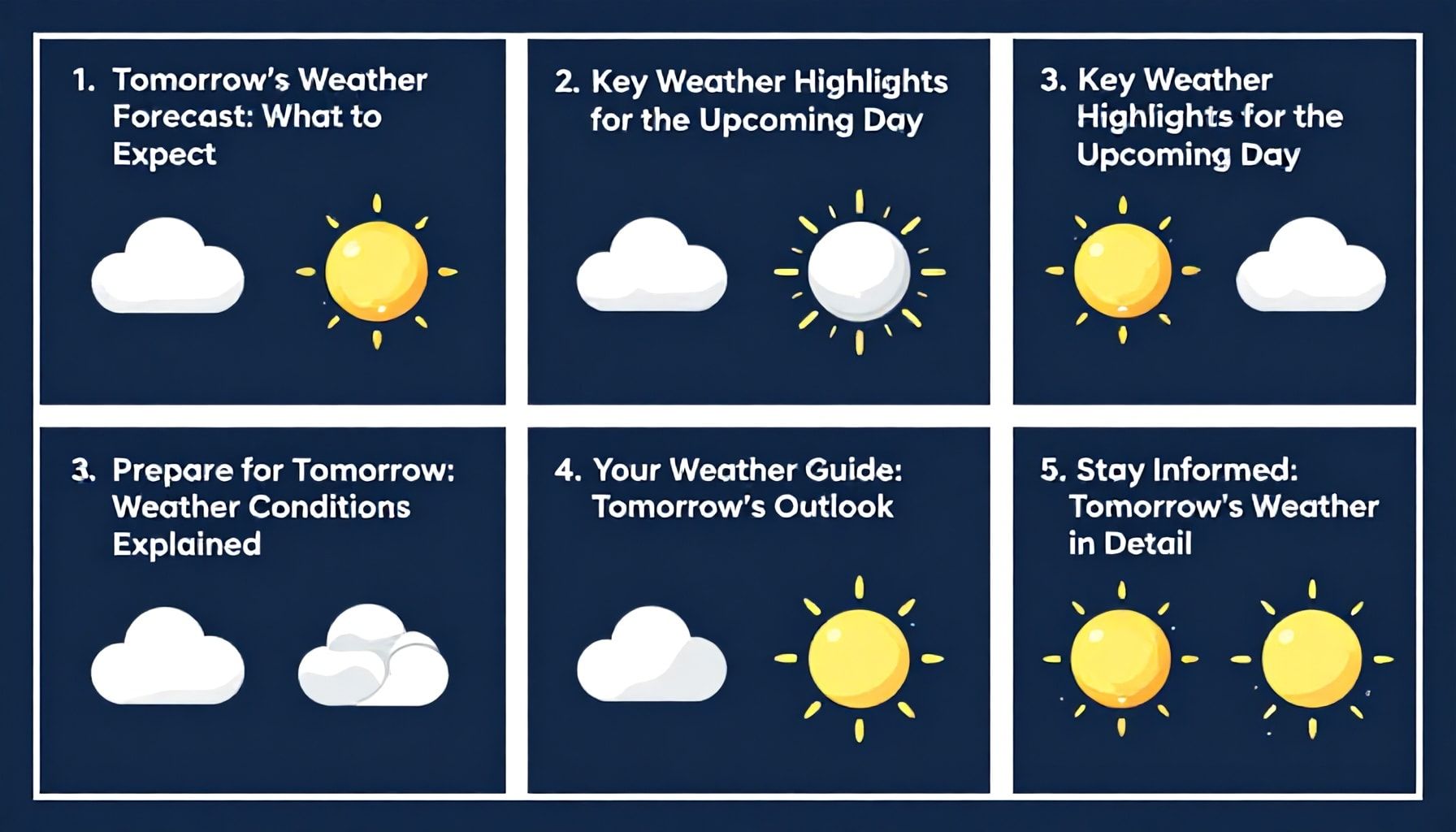 5 Subheadings for "Hava Durumu: Yarın için hazır olun"*