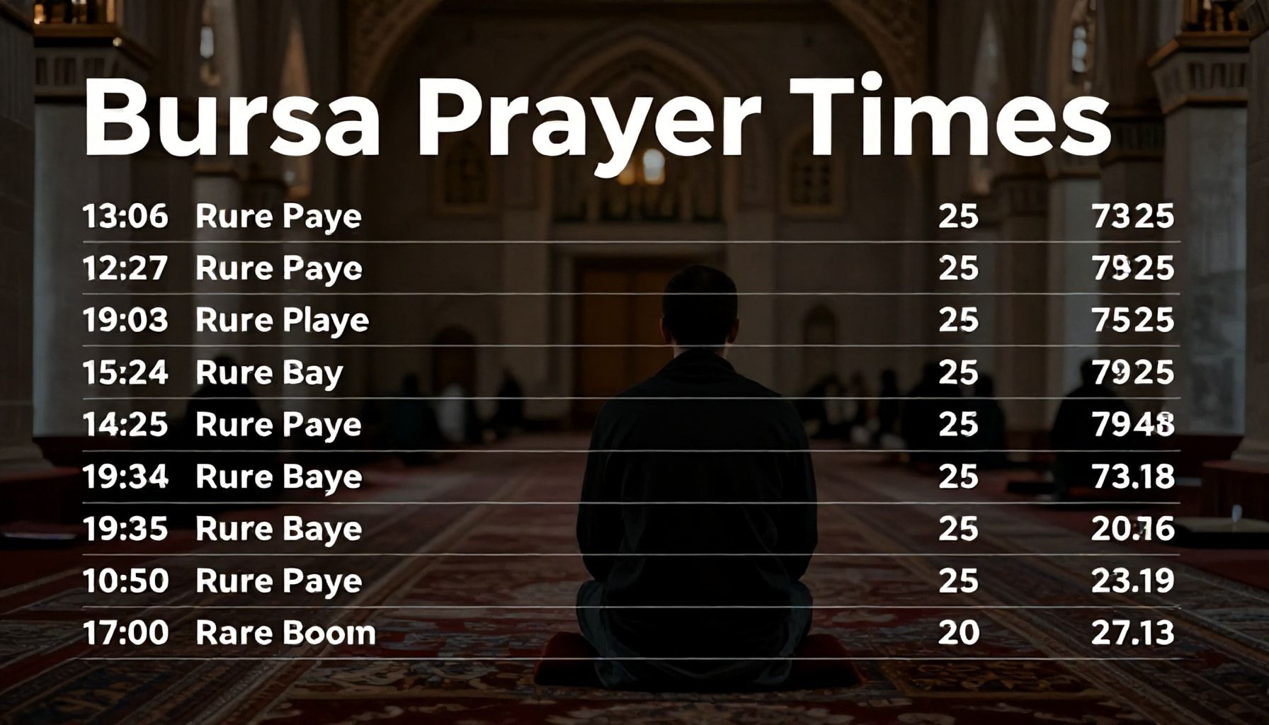 Bursa Ezan Vakti: Günlük Namaz Saatlerini Hızlı ve Kolay Bulun*