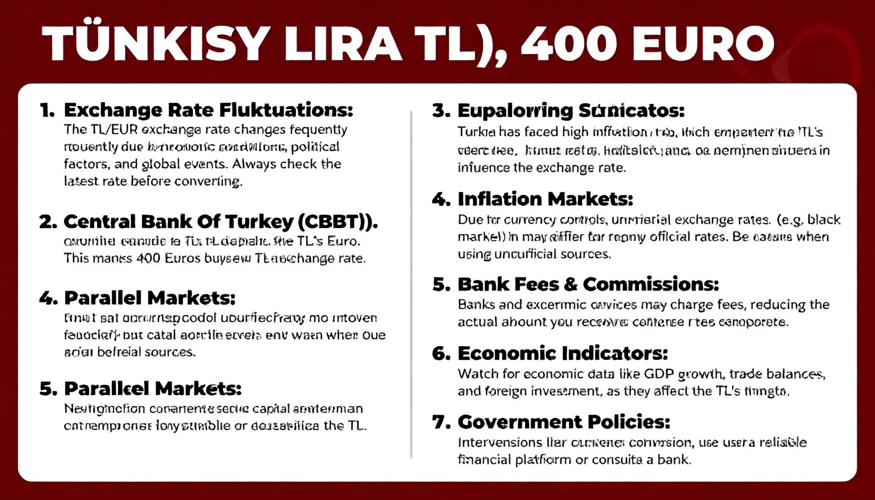 400 Euro’nun TL Karşılığını Anlamak İçin Bilmeniz Gereken Gerçekler*