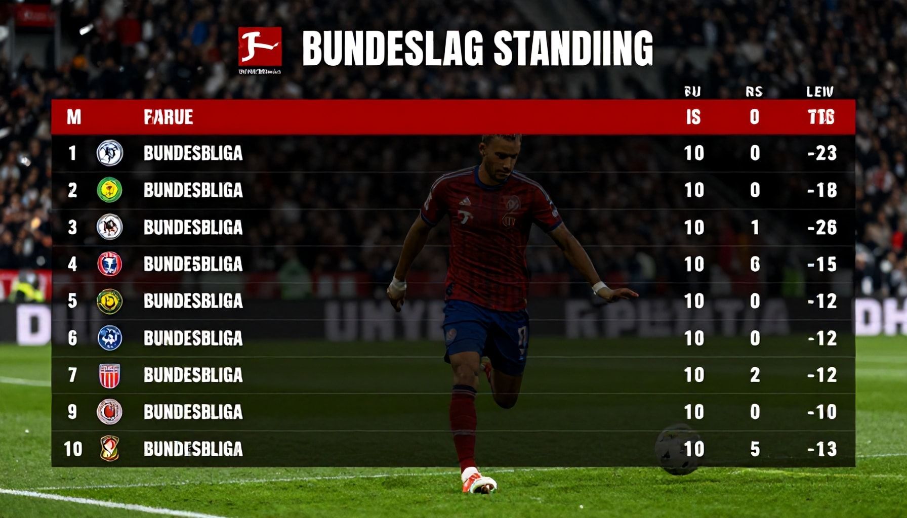Bundesliga Puan Durumları: Takımların Sıralaması ve Ligdeki Performansları"*
