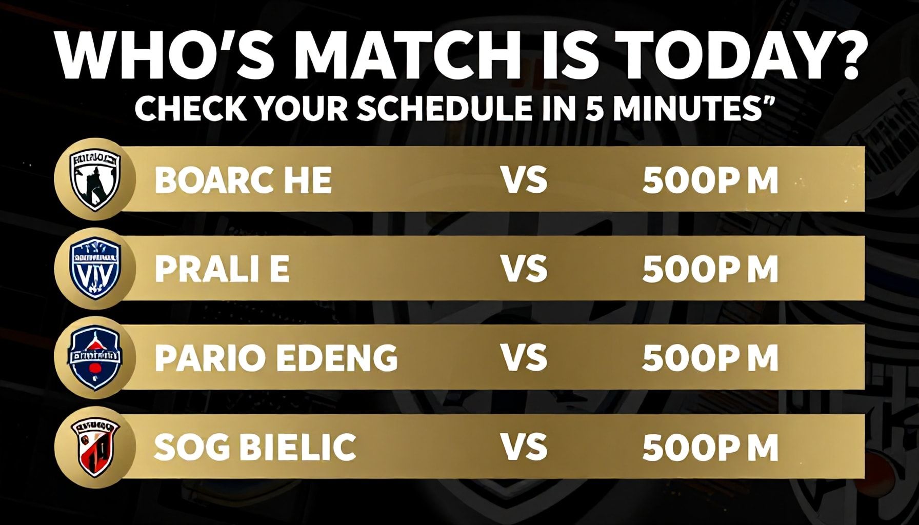 Bugün Kimin Maçı Var? Takvimini 5 Dakikada Kontrol Et*