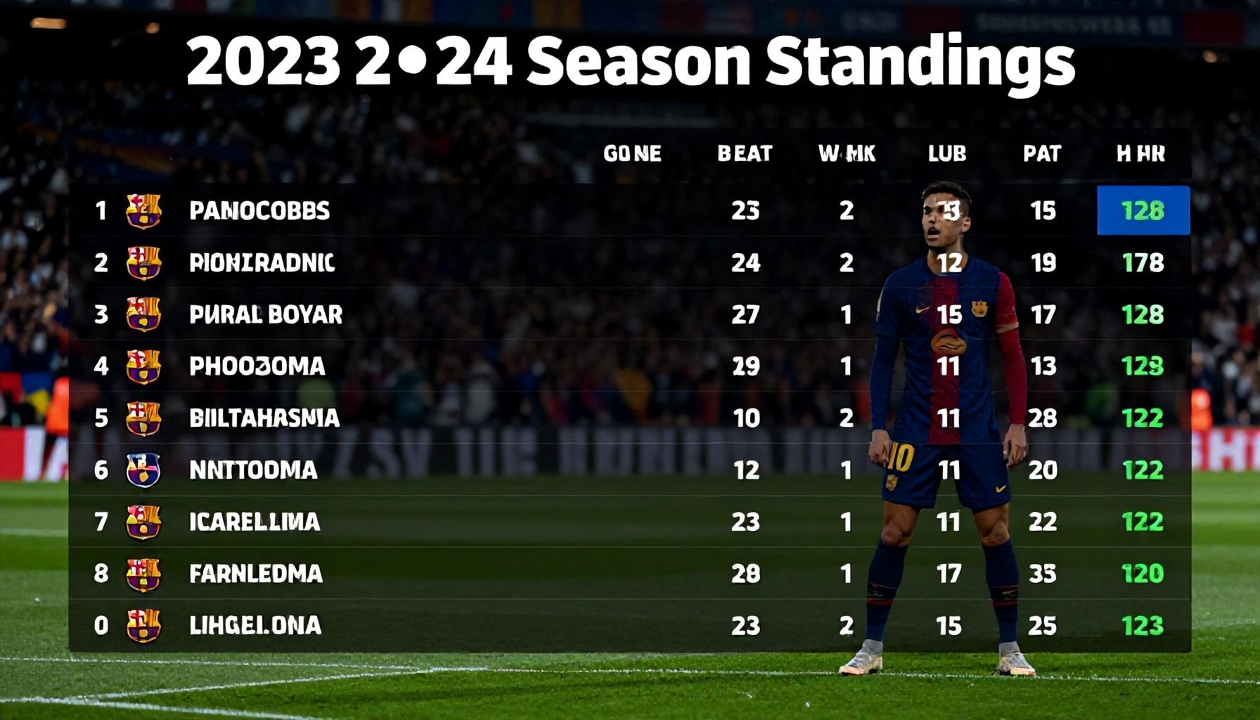 Gerçekler: Barcelona'nın 2023-2024 Sezonundaki Puan Durumu ve Performans Gizemleri*