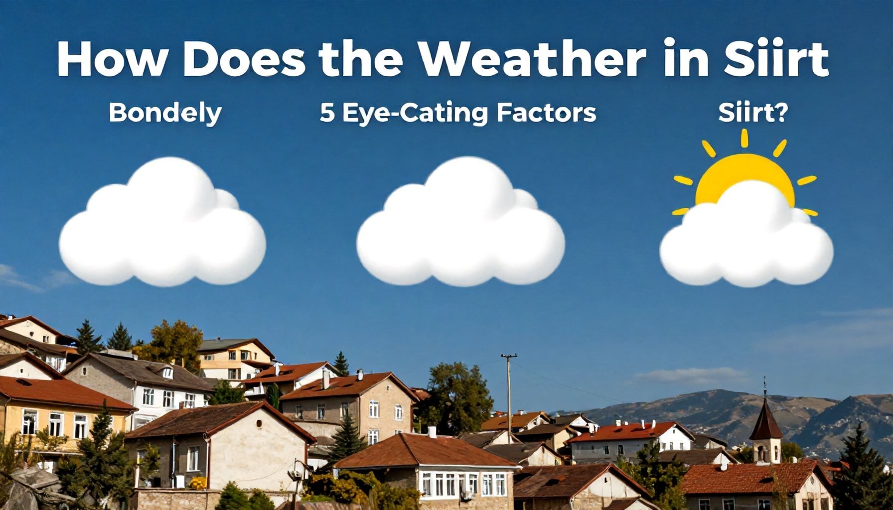 Siirt’te Hava Durumu Nasıl Değişir? 5 Dikkat Çekici Faktör*
