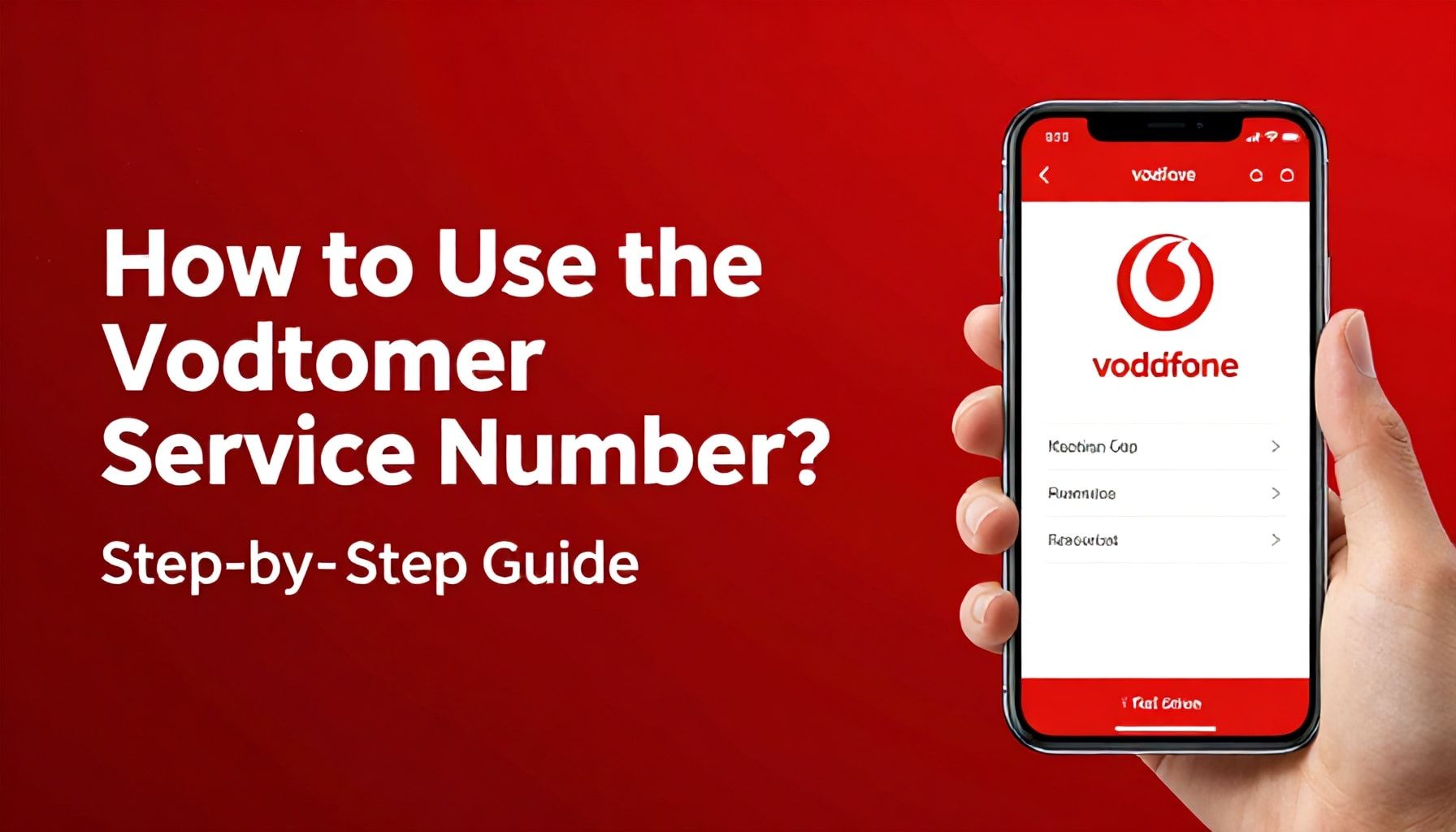 Vodafone Müşteri Hizmetleri Numarası Nasıl Kullanılır? Adım Adım Rehber*
