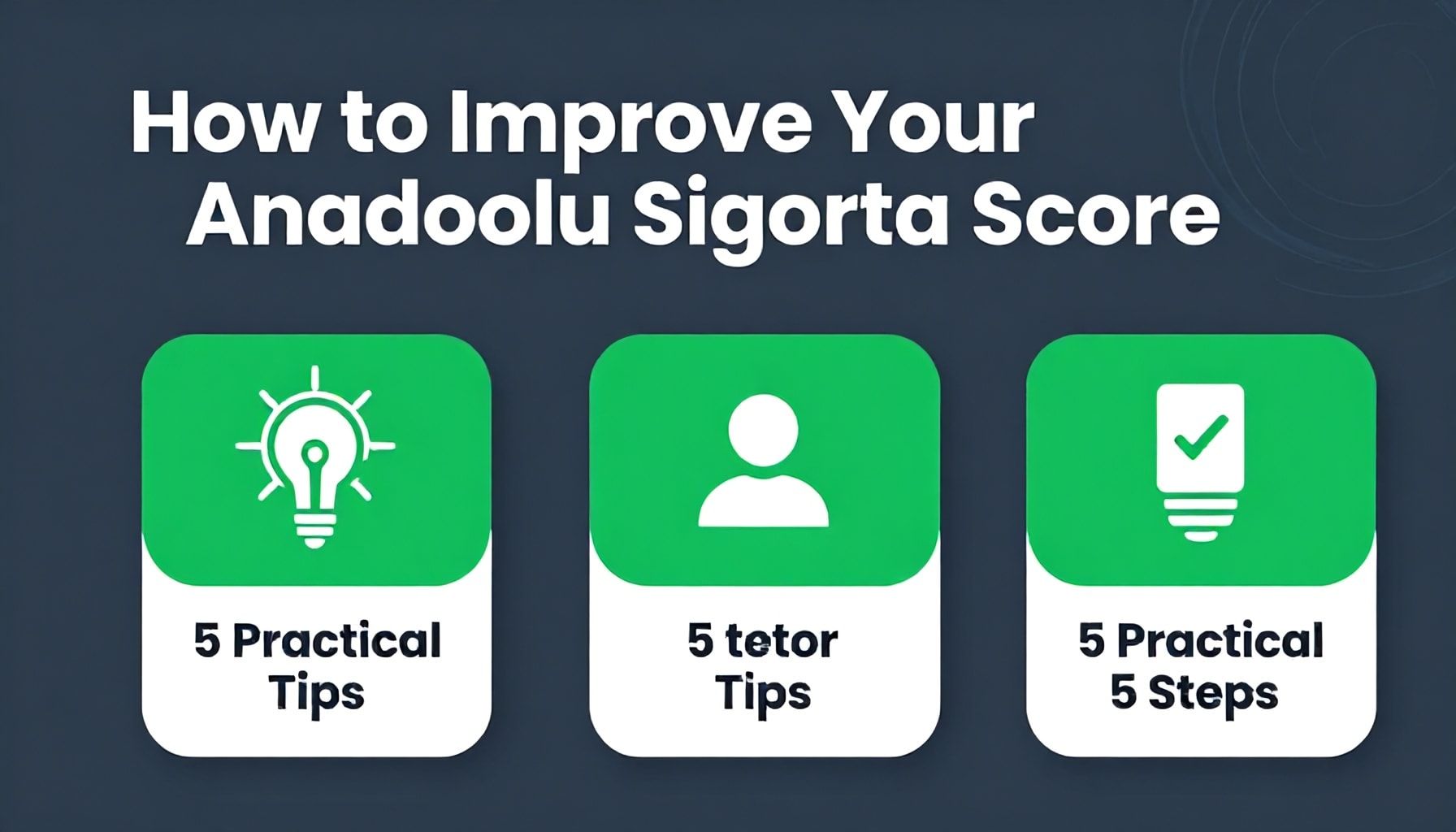 Anadolu Sigortası Puanınızı Nasıl İyileştirebilirsiniz: 5 Adımda Pratik İpuçları*